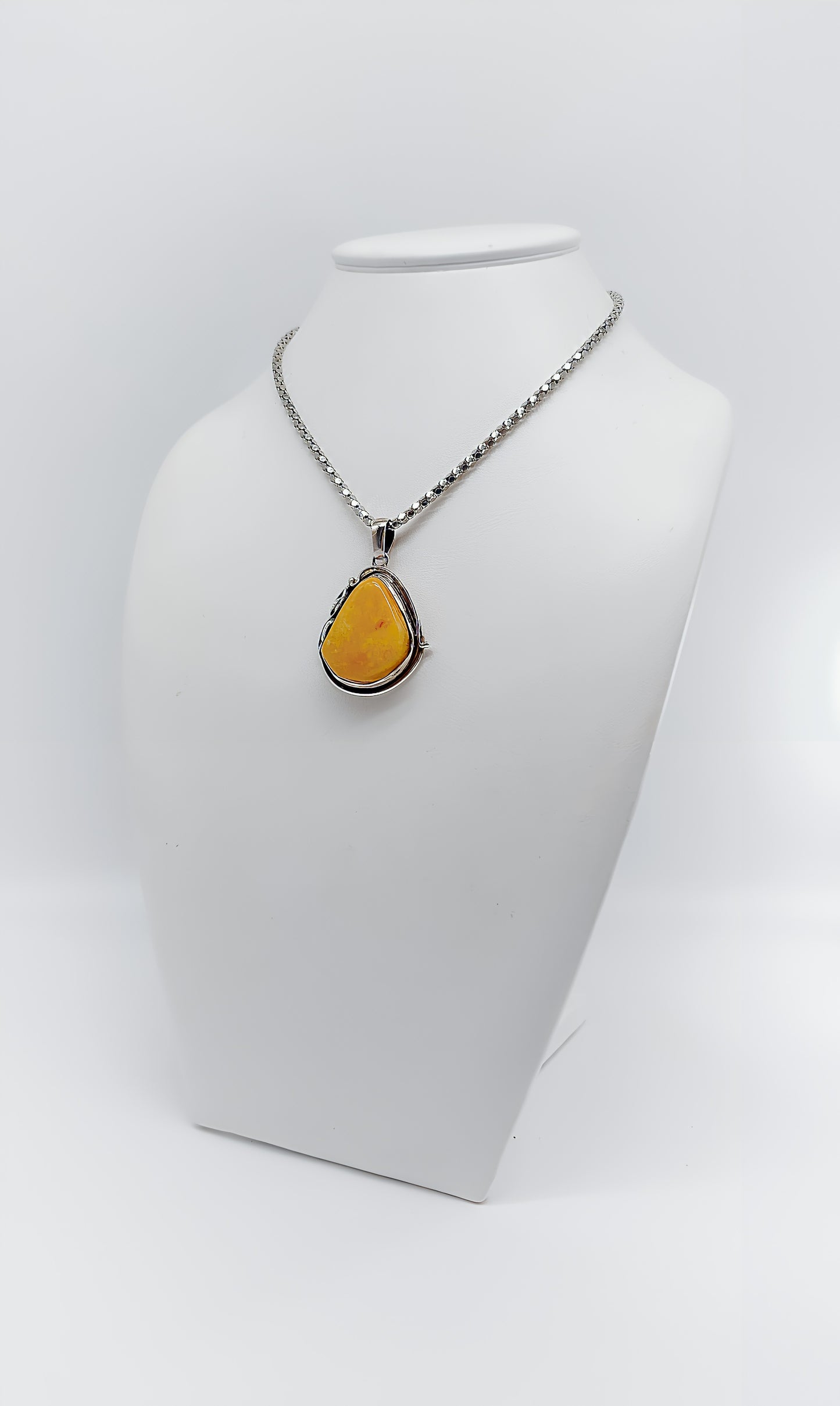 Amber Shine: Unique Drop Pendant