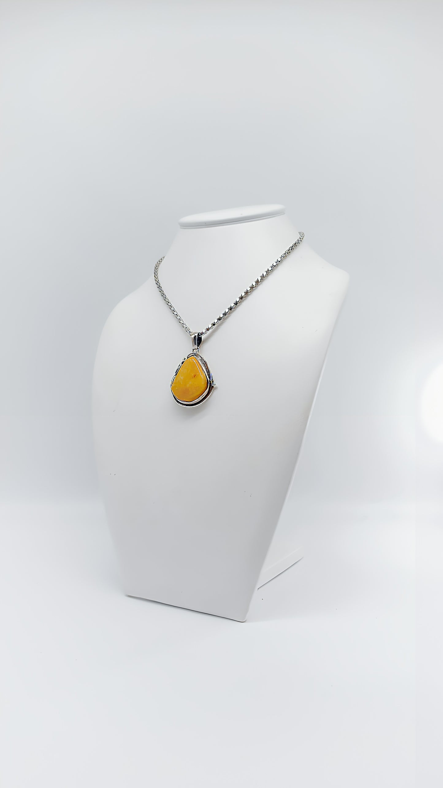 Amber Shine: Unique Drop Pendant