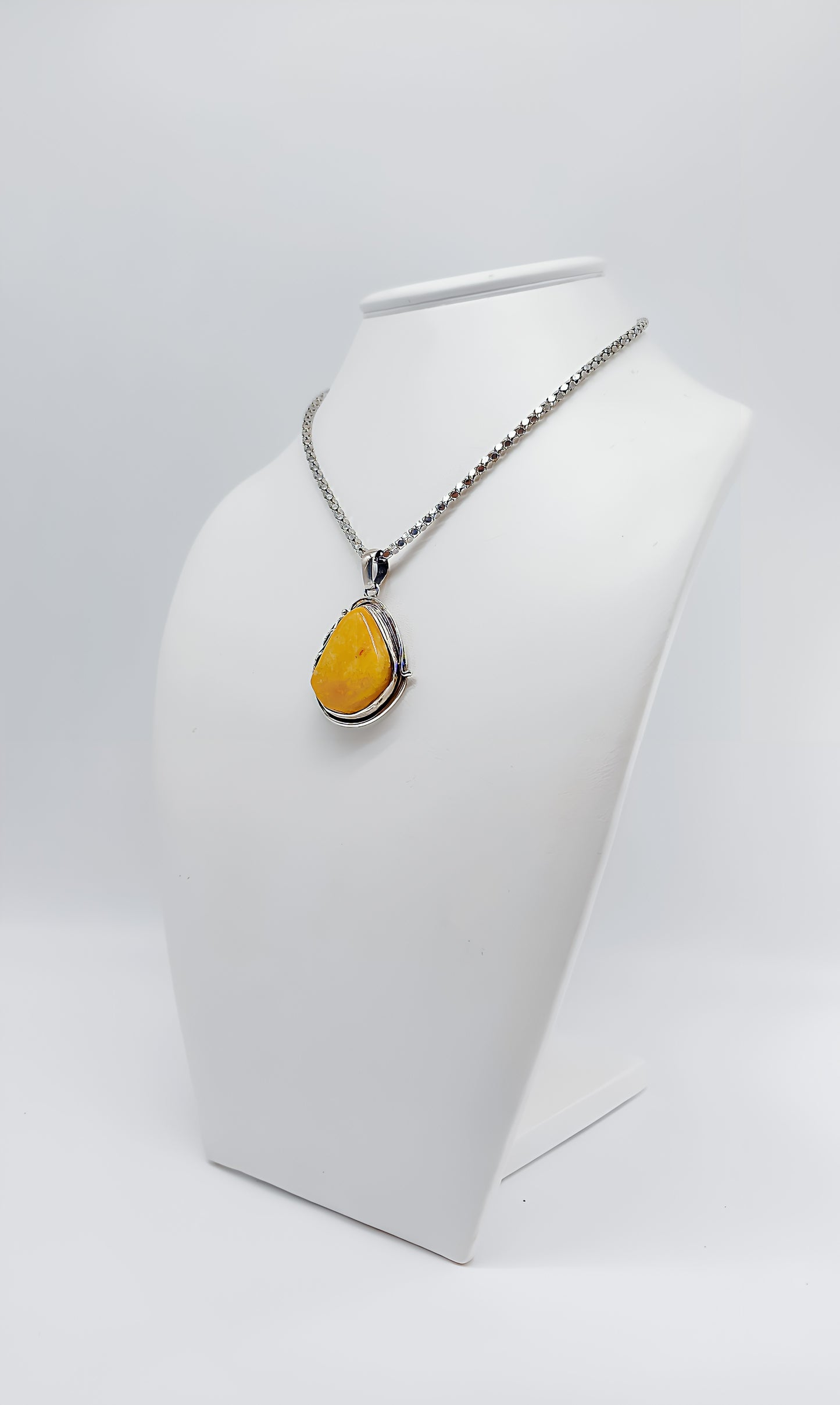 Amber Shine: Unique Drop Pendant