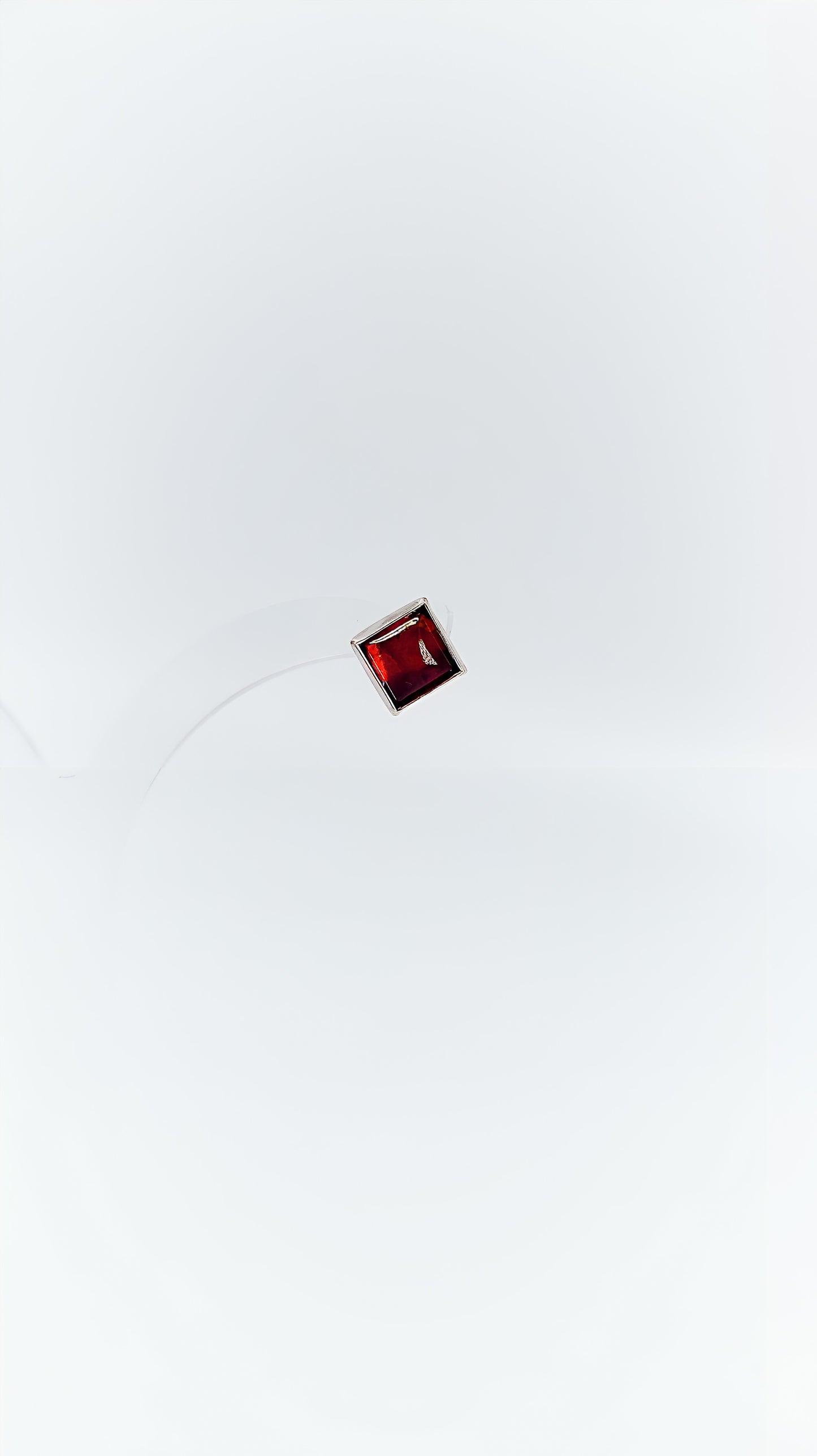 Elegant square stud earrings with amber