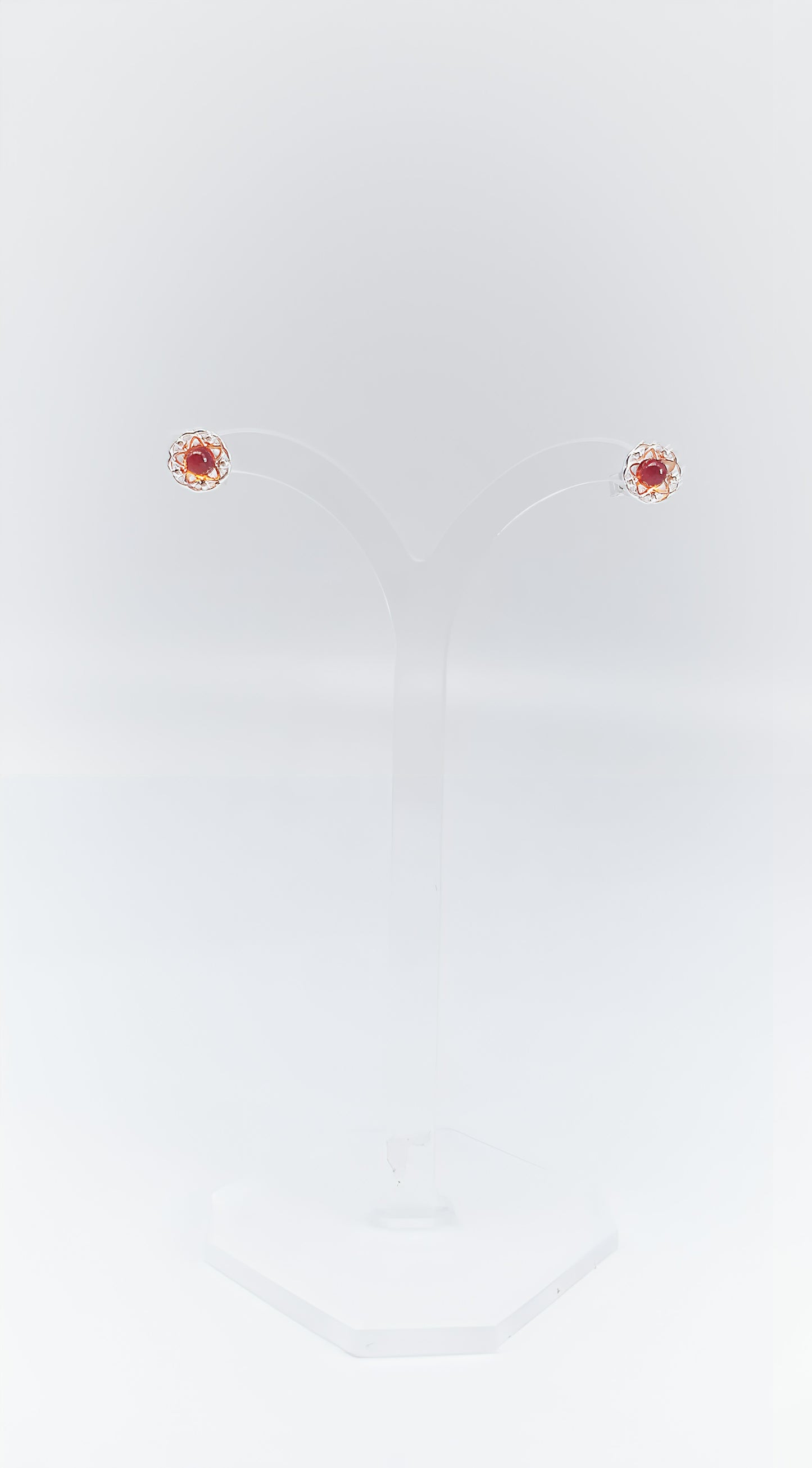 Fashion jewelry for children – silver earrings with amber