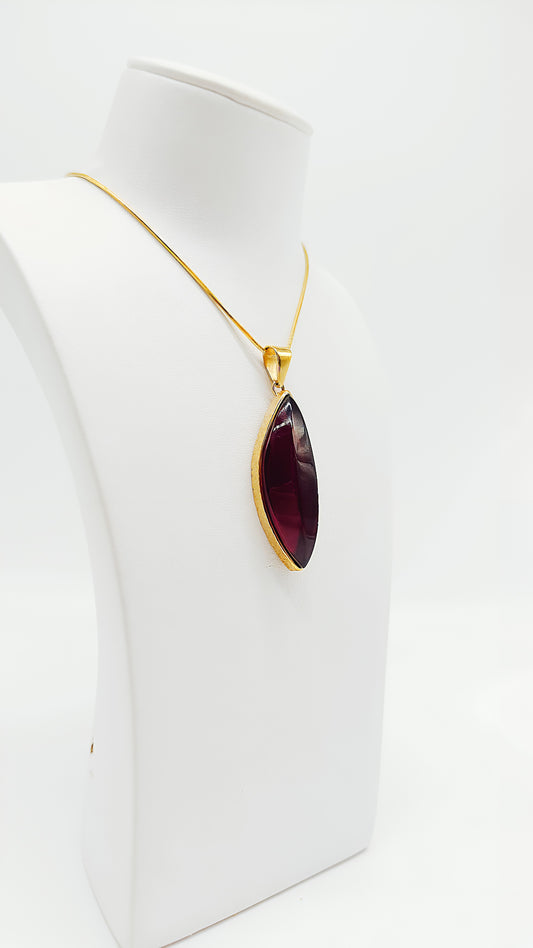 Radiant highlight: 24-carat gold-plated amber