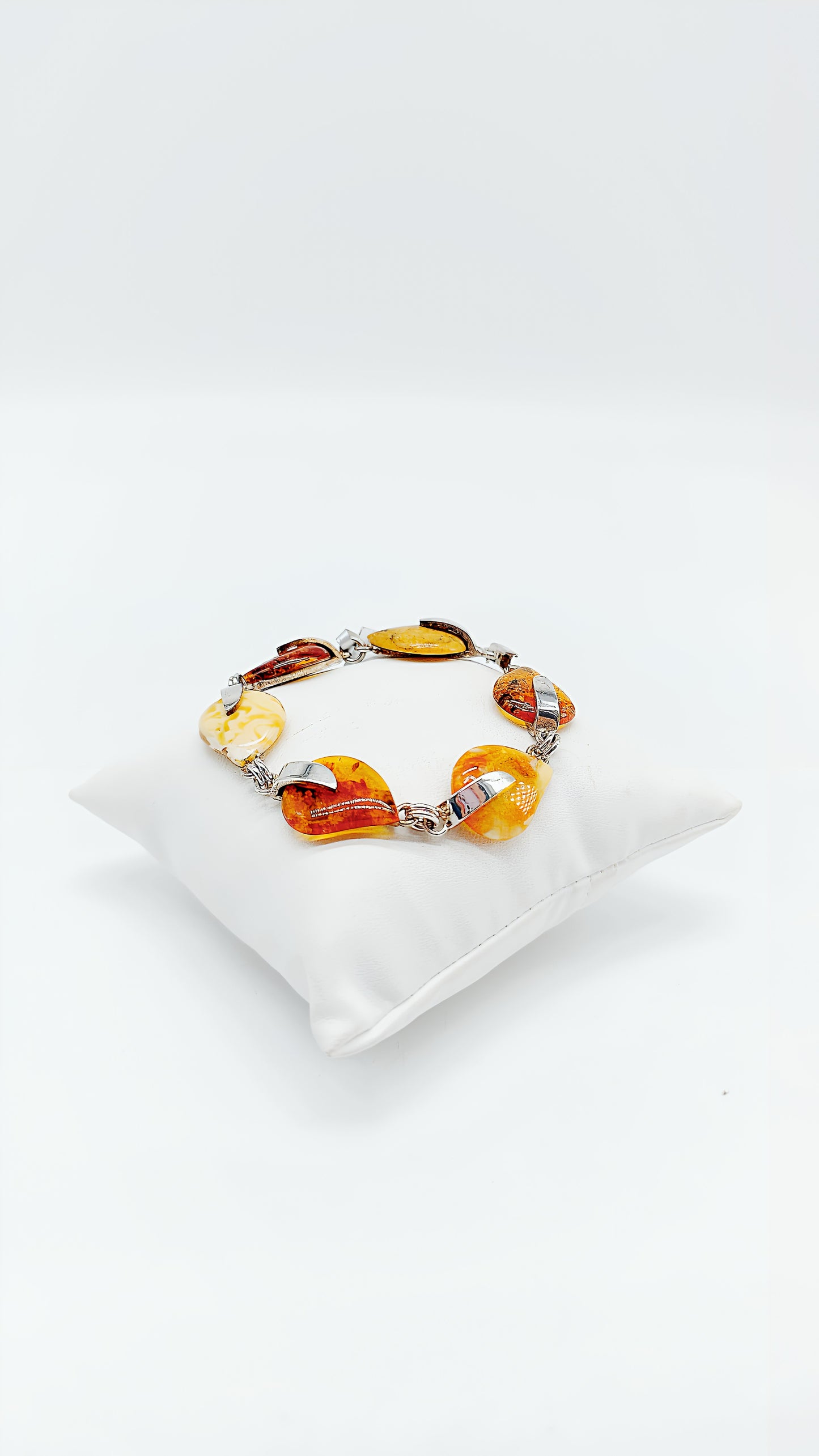 Colourful amber: handmade bracelet