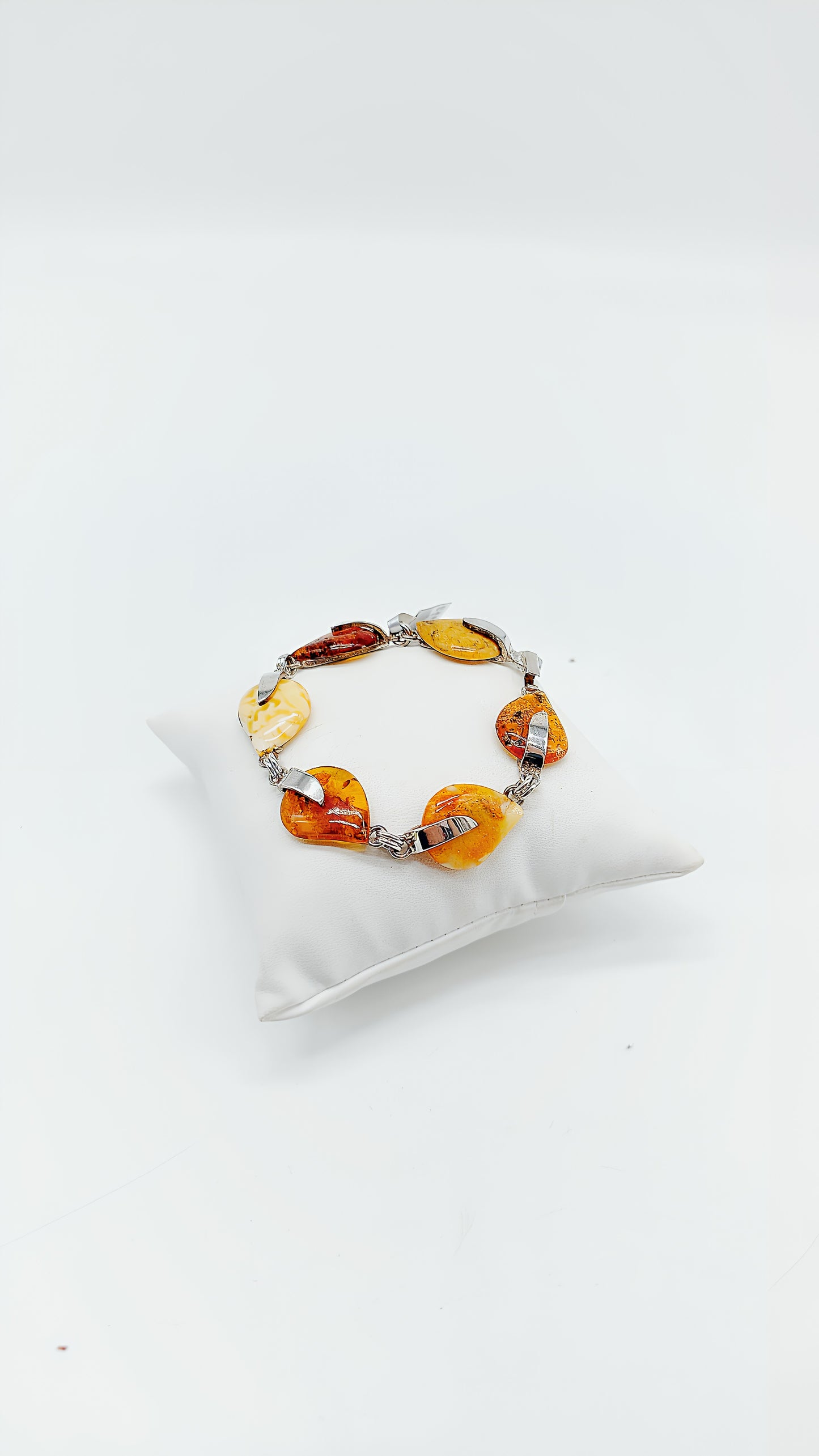 Colourful amber: handmade bracelet
