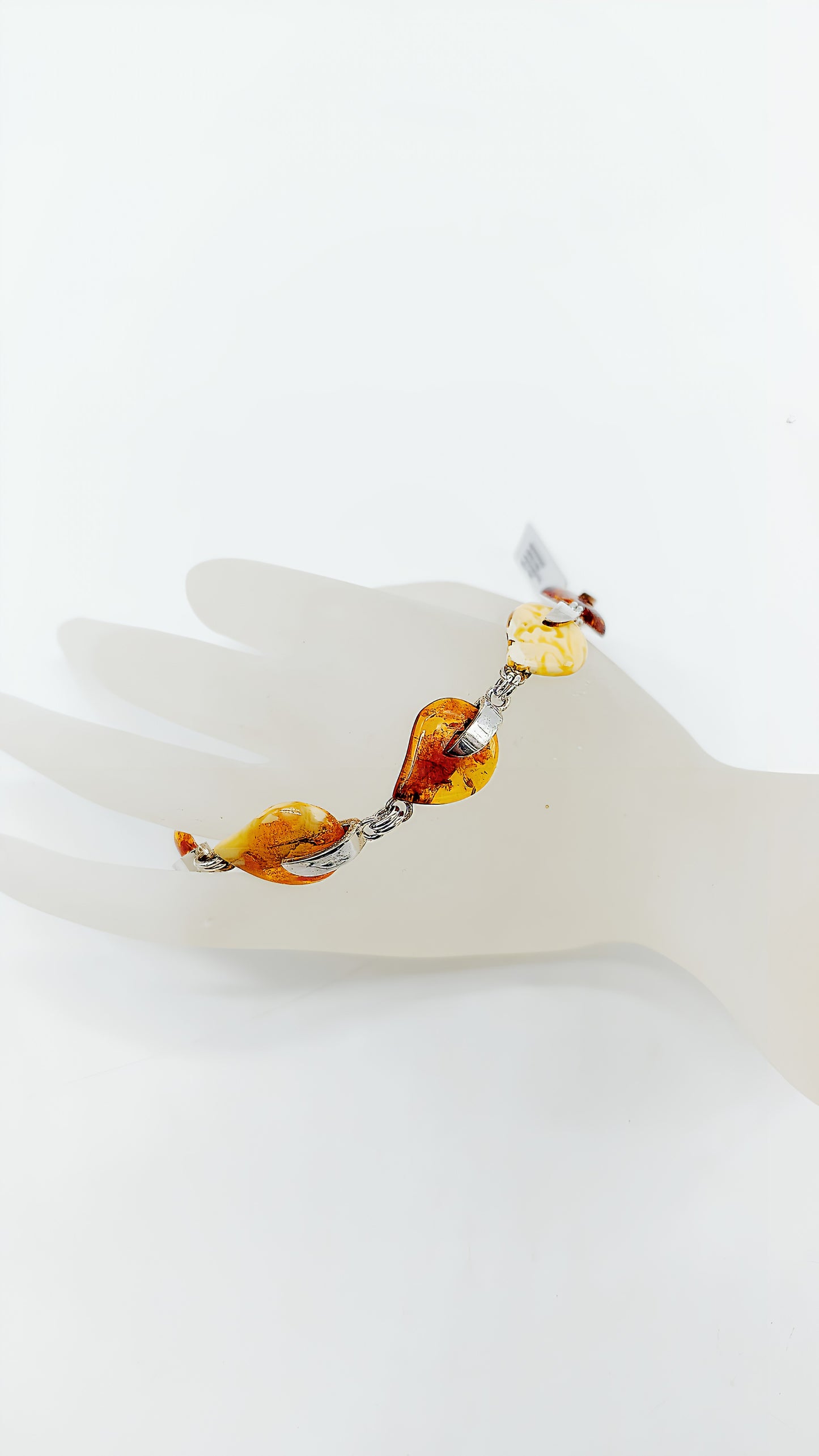 Colourful amber: handmade bracelet