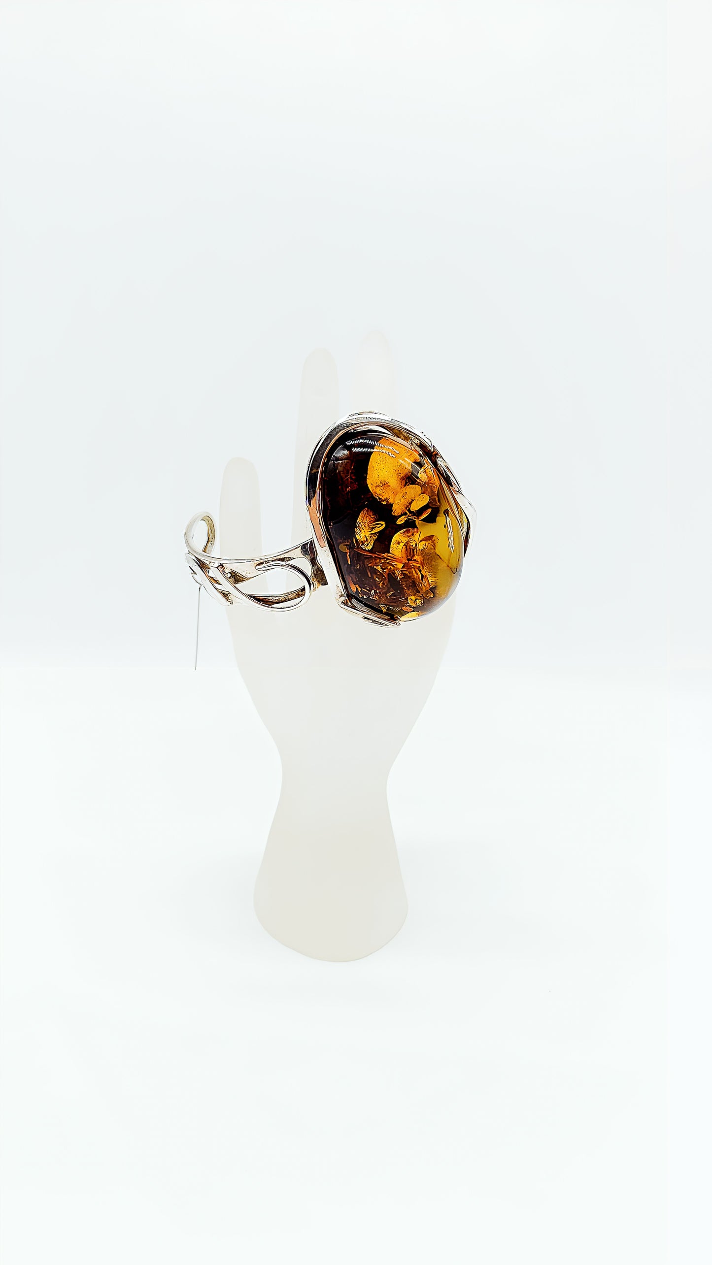 Bernstein-Armspange – Eleganter Silberschmuck für Damen