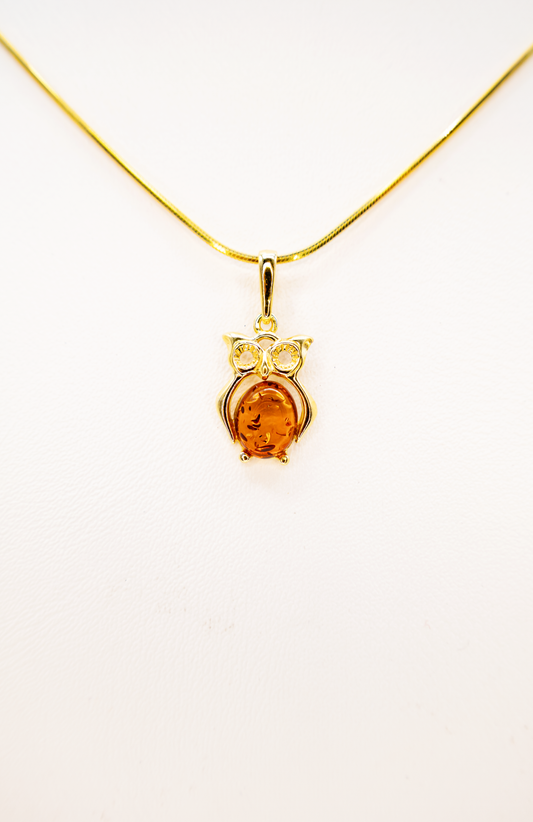 Owl pendant – gold-plated women’s jewelry