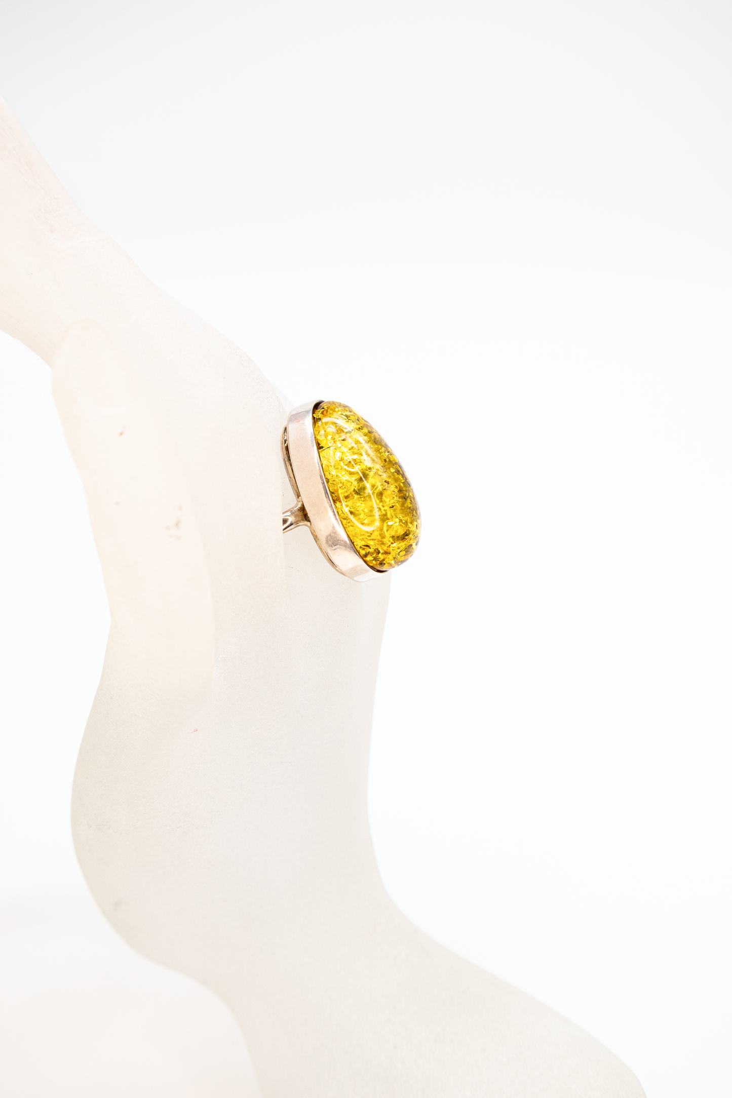 Schmuck Unikat: Silberring mit echtem Bernstein online kaufen