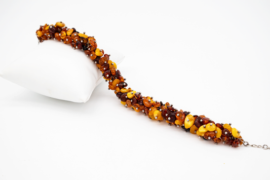 Amber bracelet unique – handmade with lobster clasp