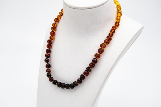 Children's amber necklace – natural amber, approx. 32 cm, secure clasp