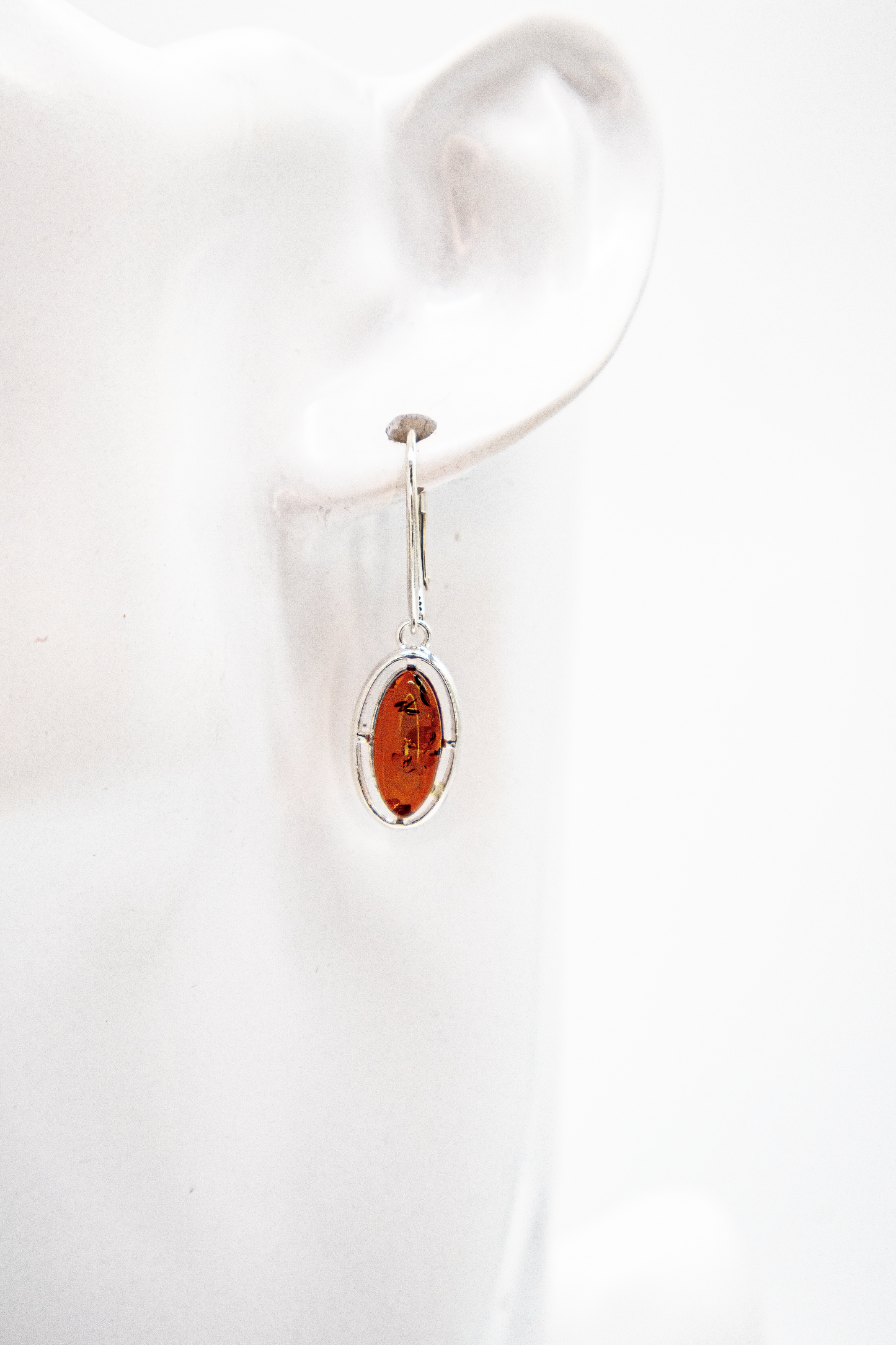 Fine earrings with amber – unique piece & gift idea