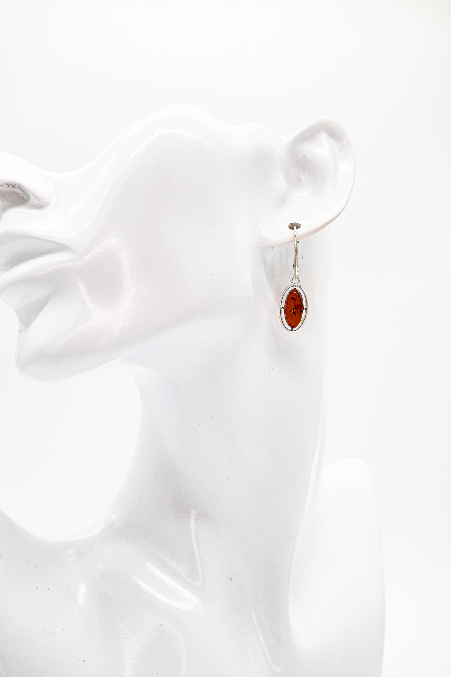 Fine earrings with amber – unique piece & gift idea