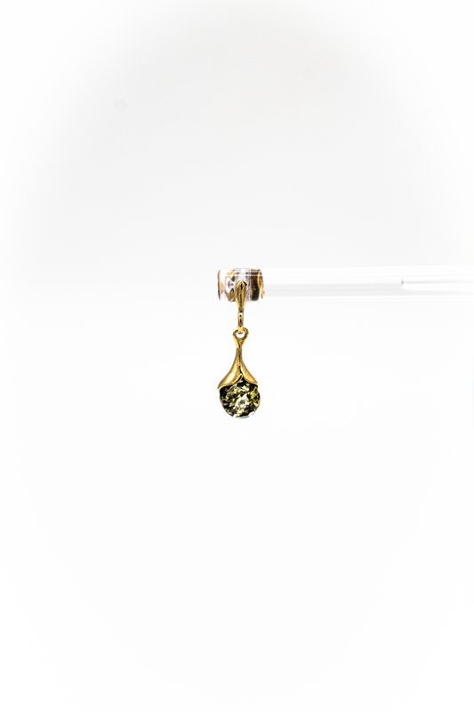 Elegant amber earrings – delicate and luxuriously gold-plated