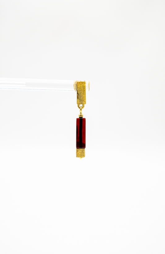 Rectangular amber earrings – elegant & unique