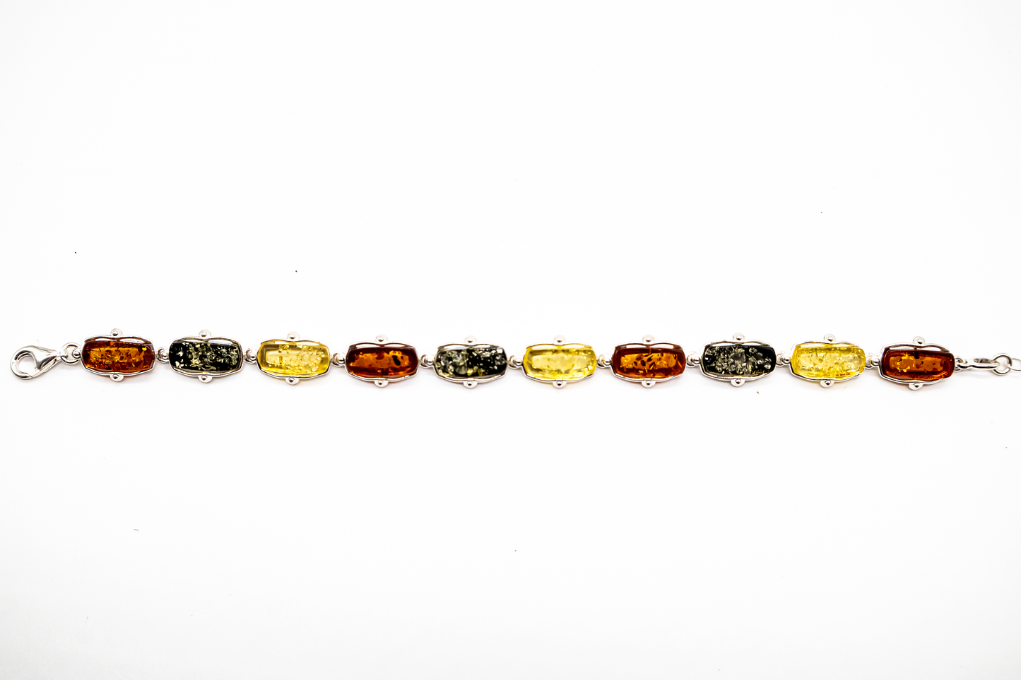 Jewelry gift idea for women – genuine silver bracelet with amber