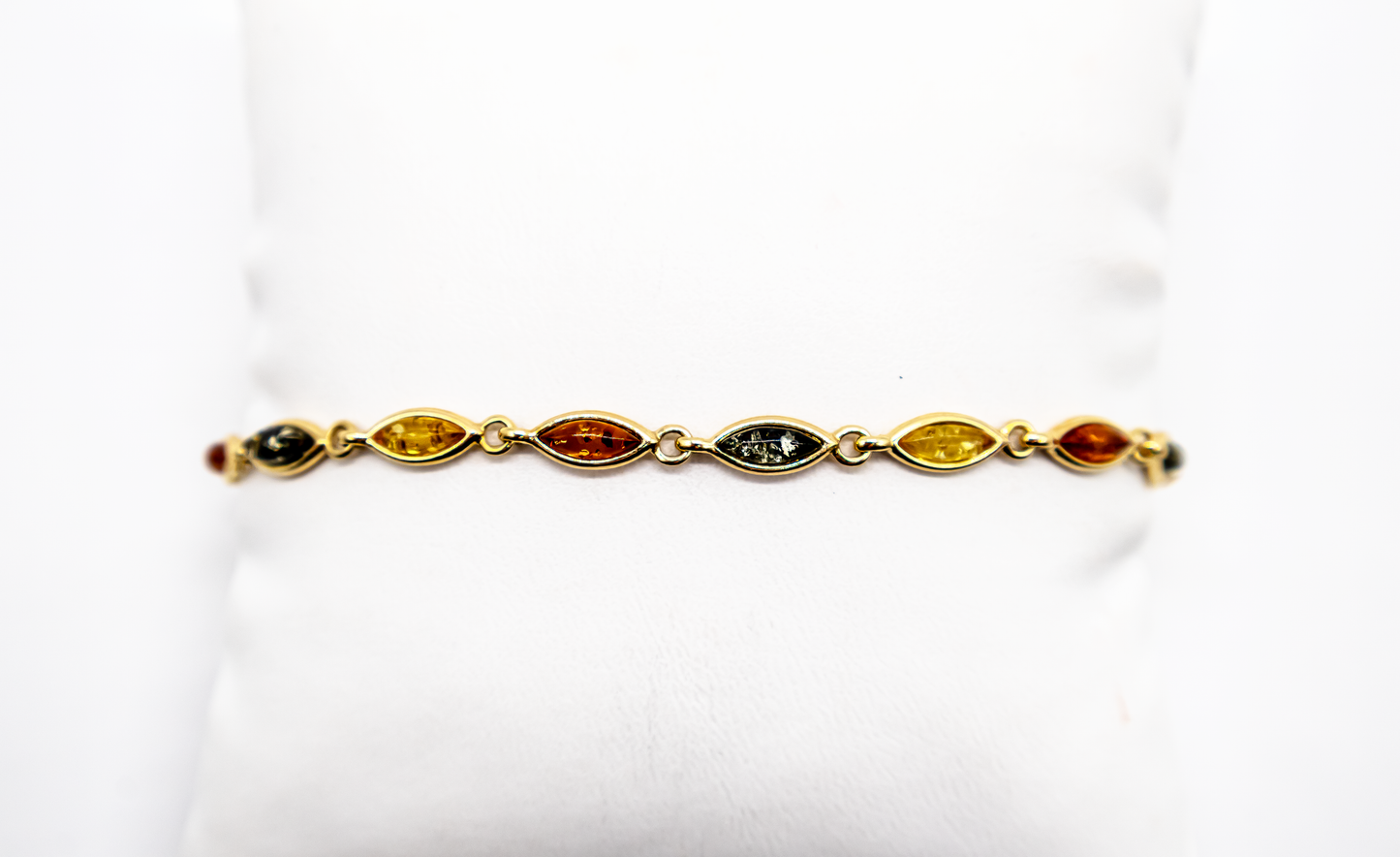 Gold-plated silver bracelet with amber – exclusive bracelet