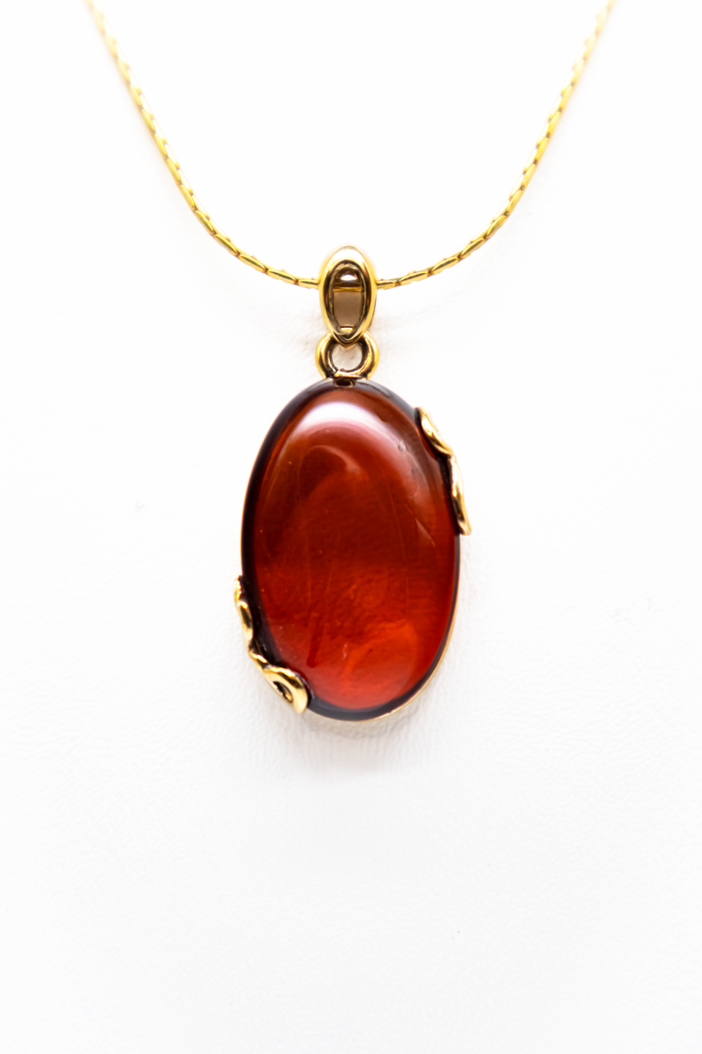 Exklusiver Bernstein Anhänger – Handarbeit aus 24K Silber