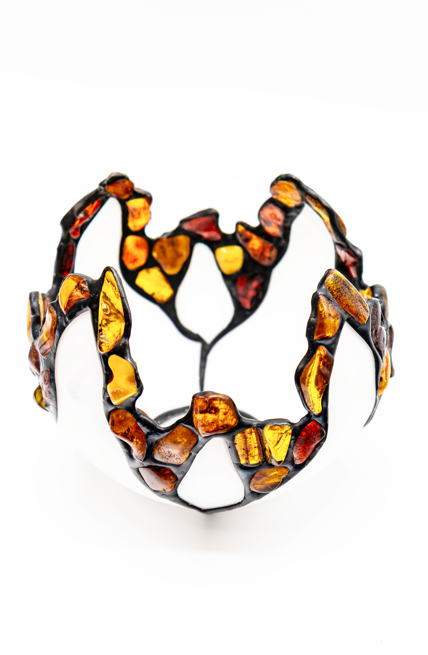 Bernstein Windlicht – Handgefertigter Kerzenhalter Unikat