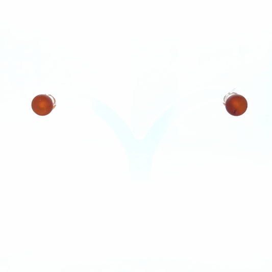 Minimalistische Bernstein-Ohrringe – Matter Naturbernstein