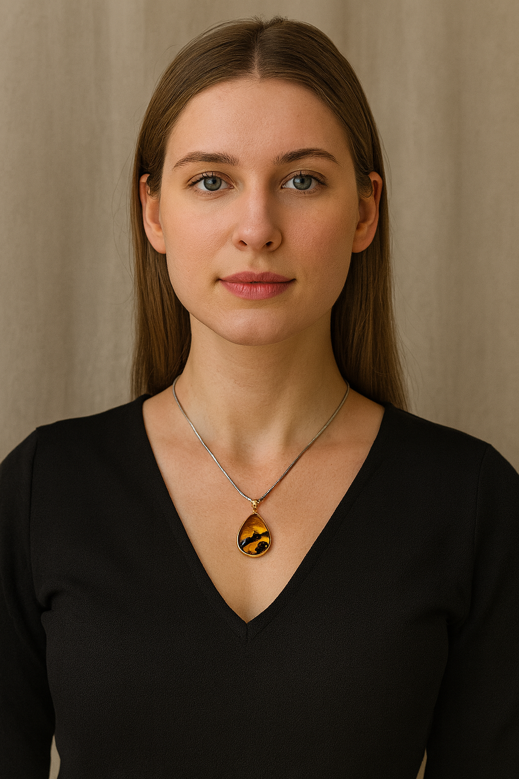 Exklusiver Bernsteinanhänger 925er Silber – Einzelstück