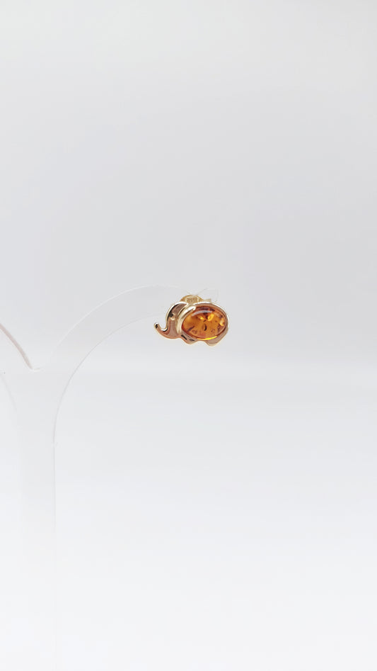 Elephant happiness in amber and gold