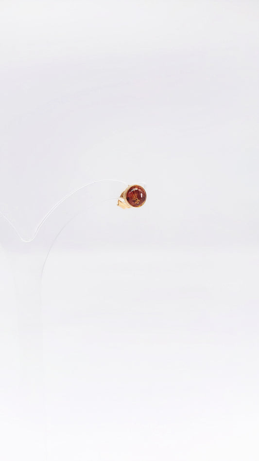 Elegant amber earrings made of gold-plated 925 silver