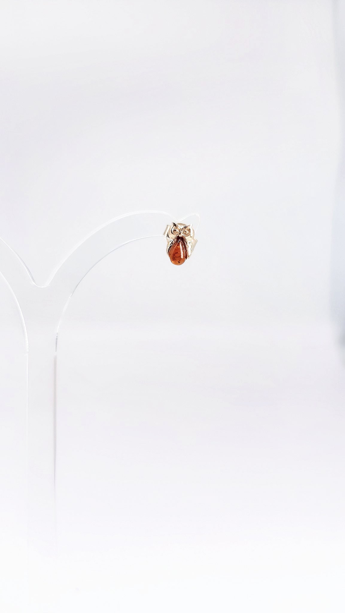 Verspielte Eulen-Ohrstecker für Kinder aus vergoldetem Silber