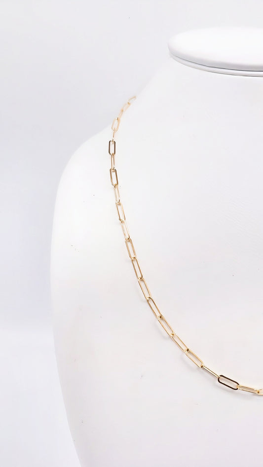 Paperclip chain made of 925 silver – gold-plated & classy