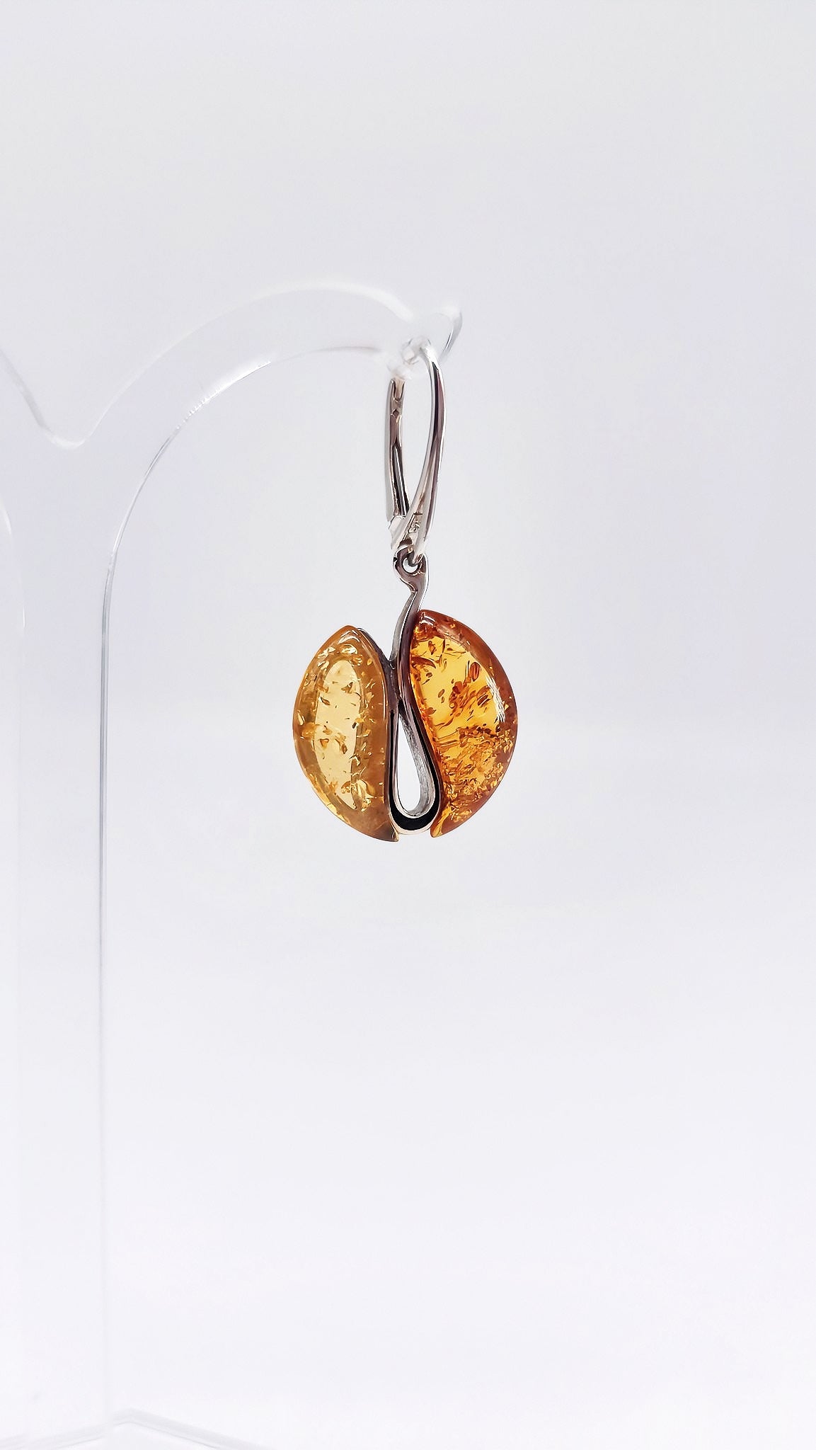 Runde Bernstein-Schmuck für Damen elegante Ohrringe