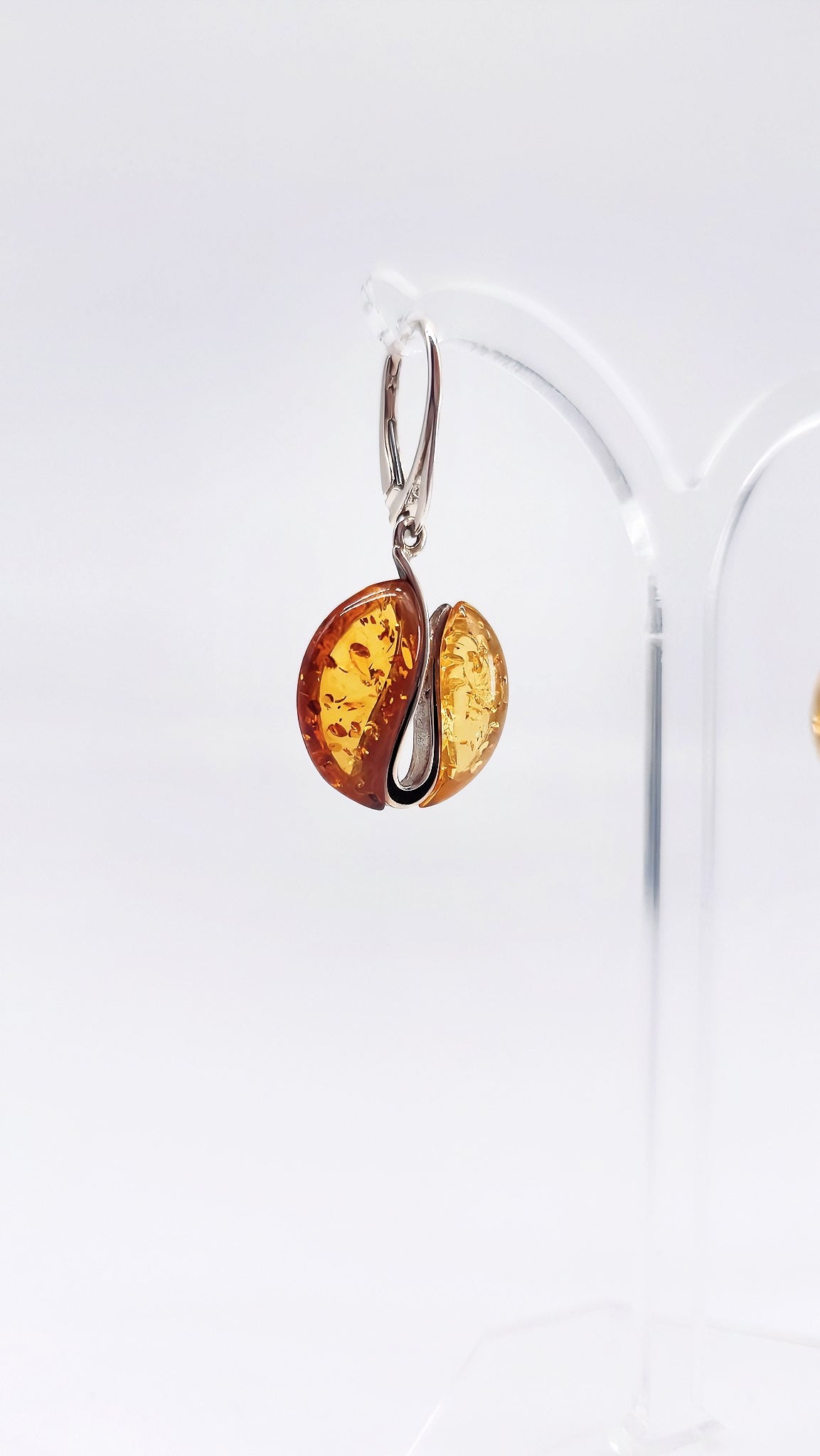 Runde Bernstein-Schmuck für Damen elegante Ohrringe