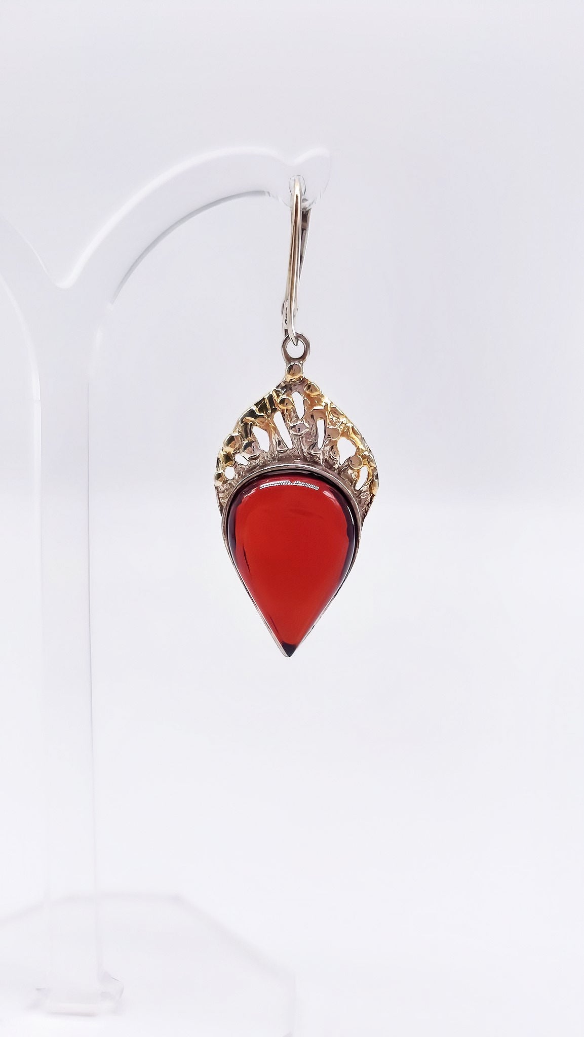 Handgefertigte Ohrhänger – Tropfenform, Silber & Gold