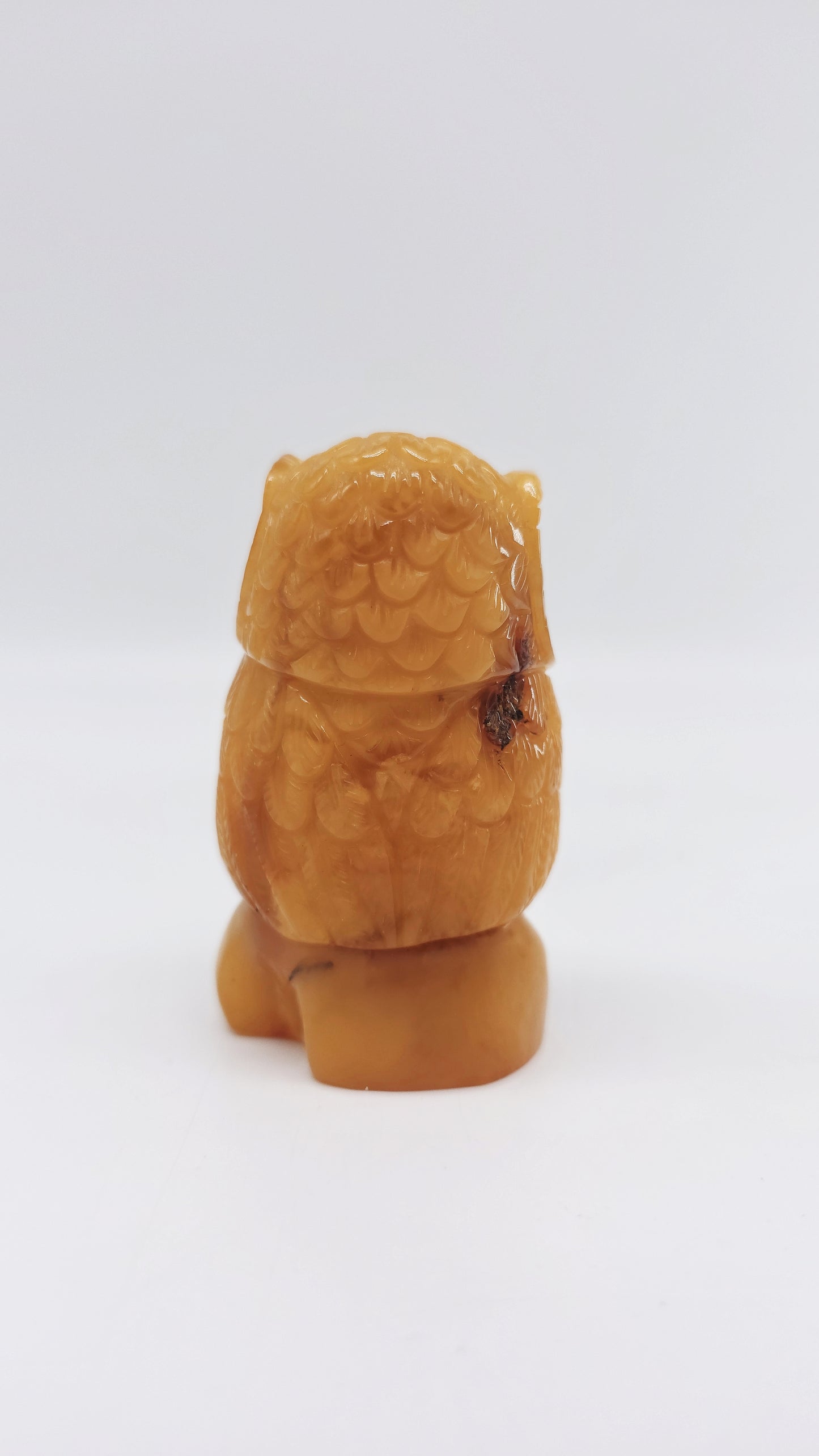 Bernsteinfigur Eule groß 8 cm – Symbol für Weisheit & Schutz