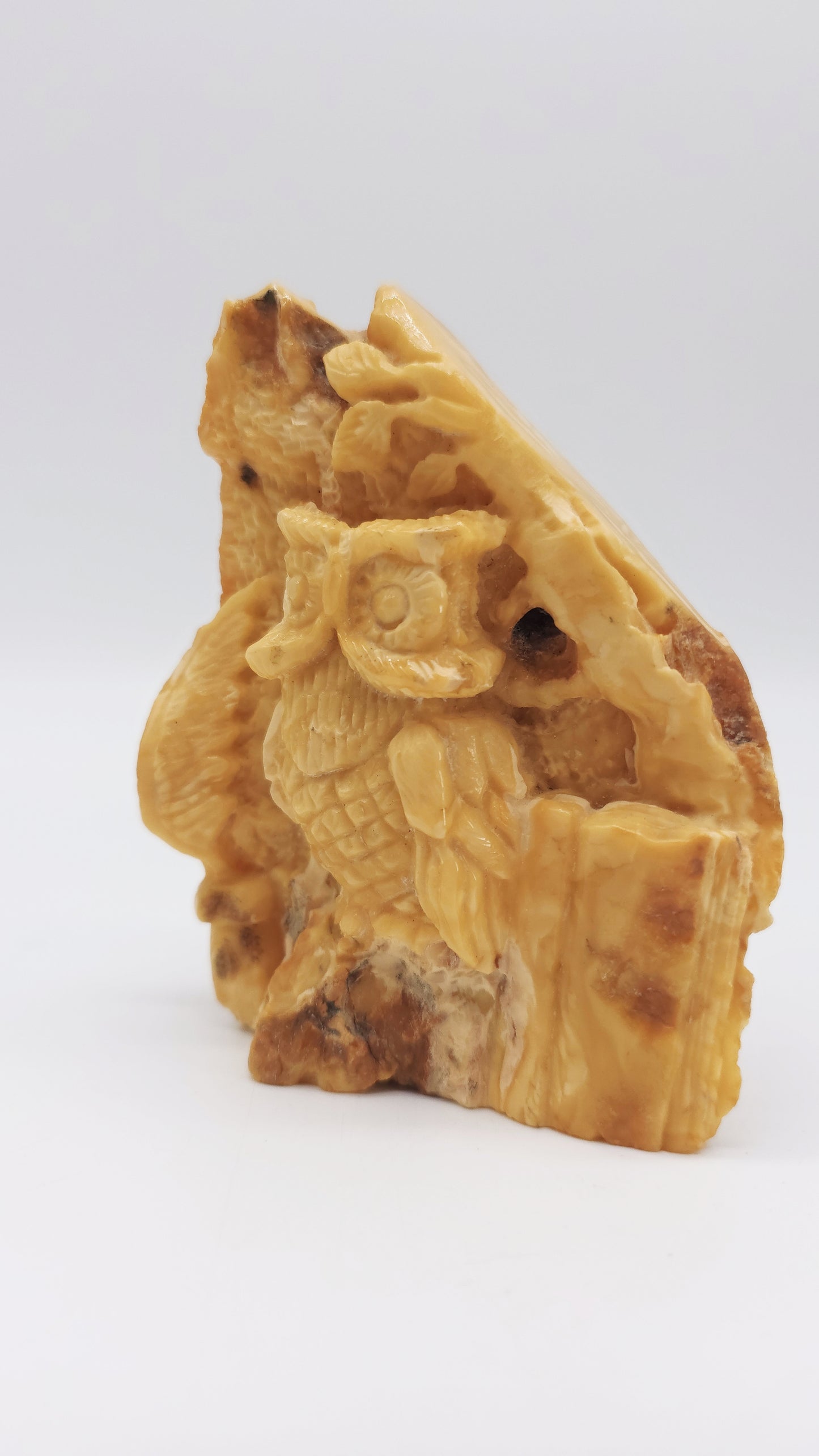 Collectible Amber Owl – High-quality handcraft 11 cm