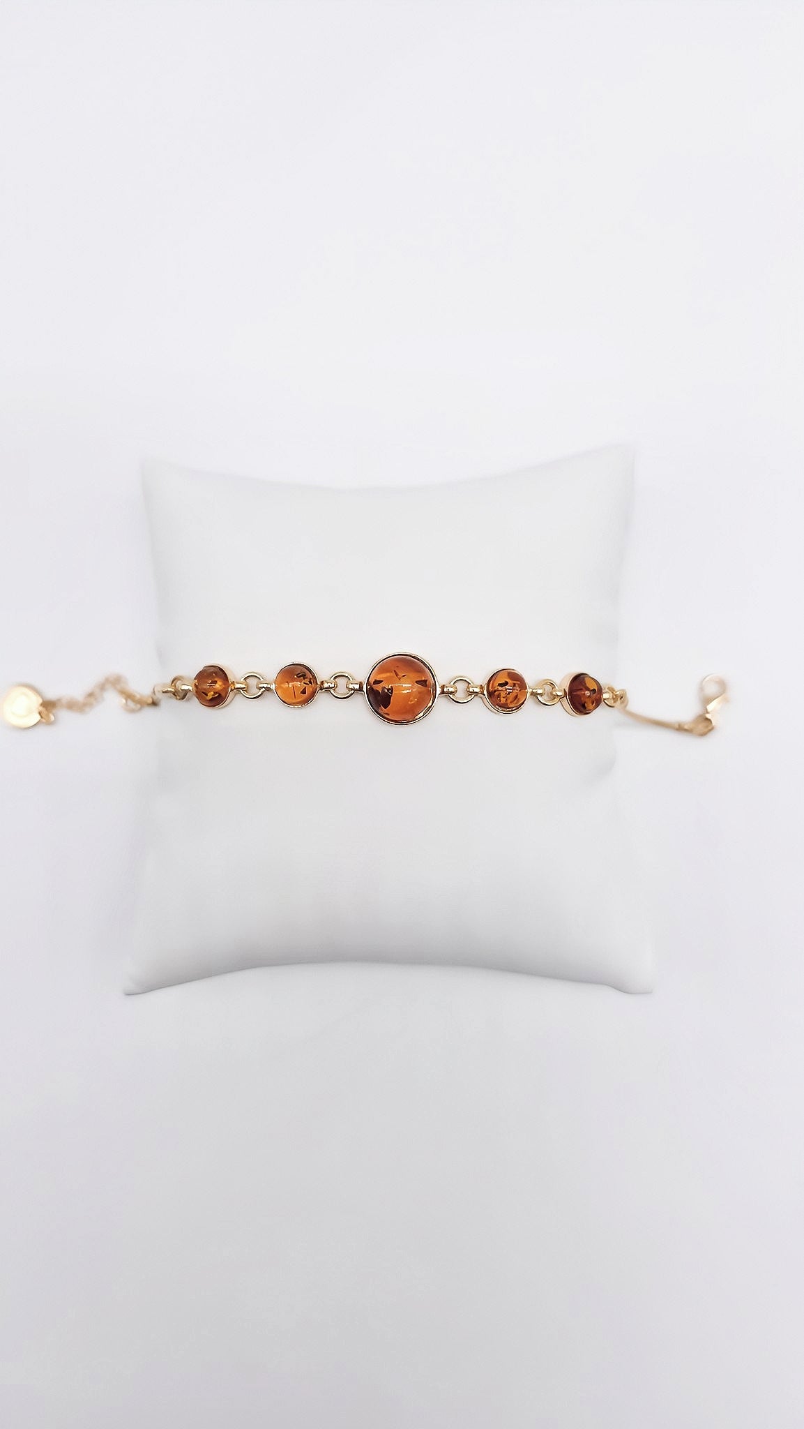 Damen-Armband vergoldet mit Naturbernstein