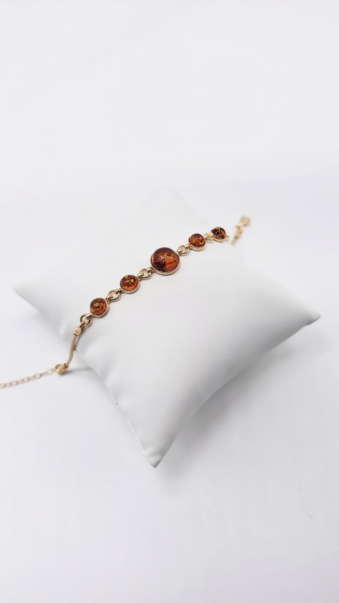Damen-Armband vergoldet mit Naturbernstein