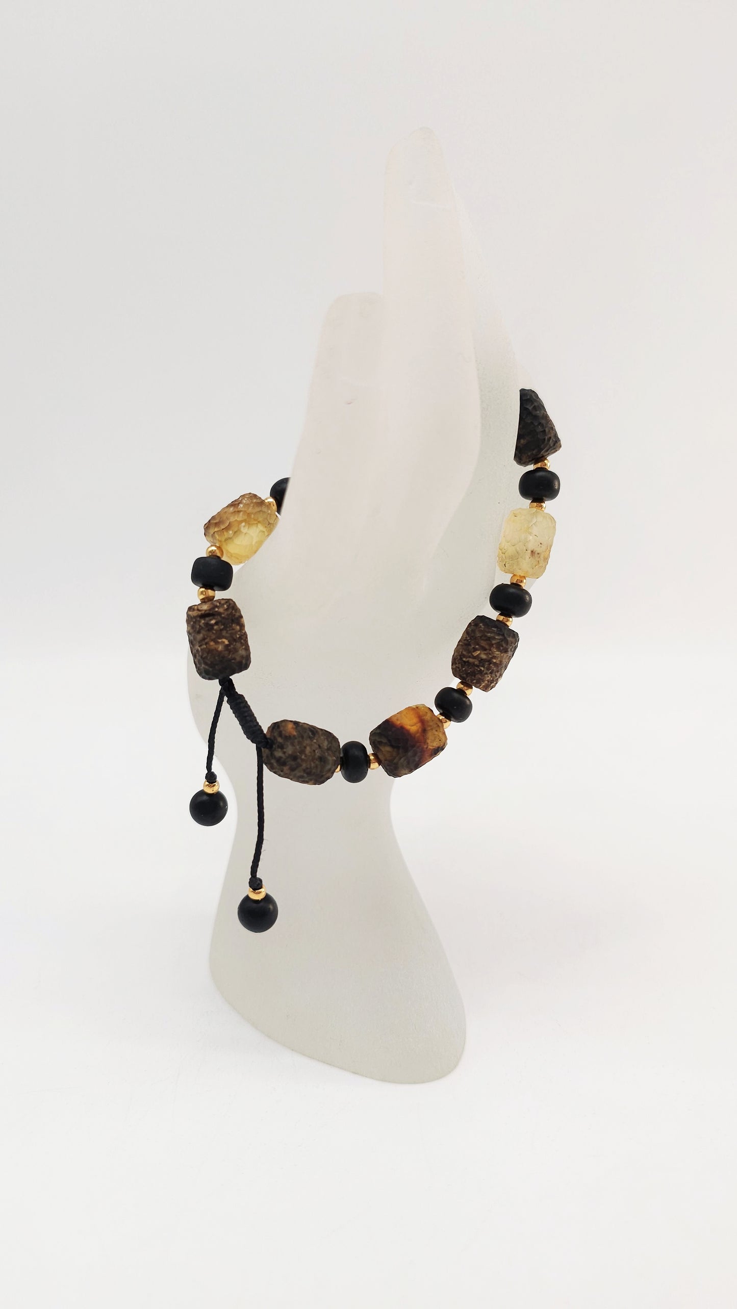 Rustic amber bracelet – for women & men