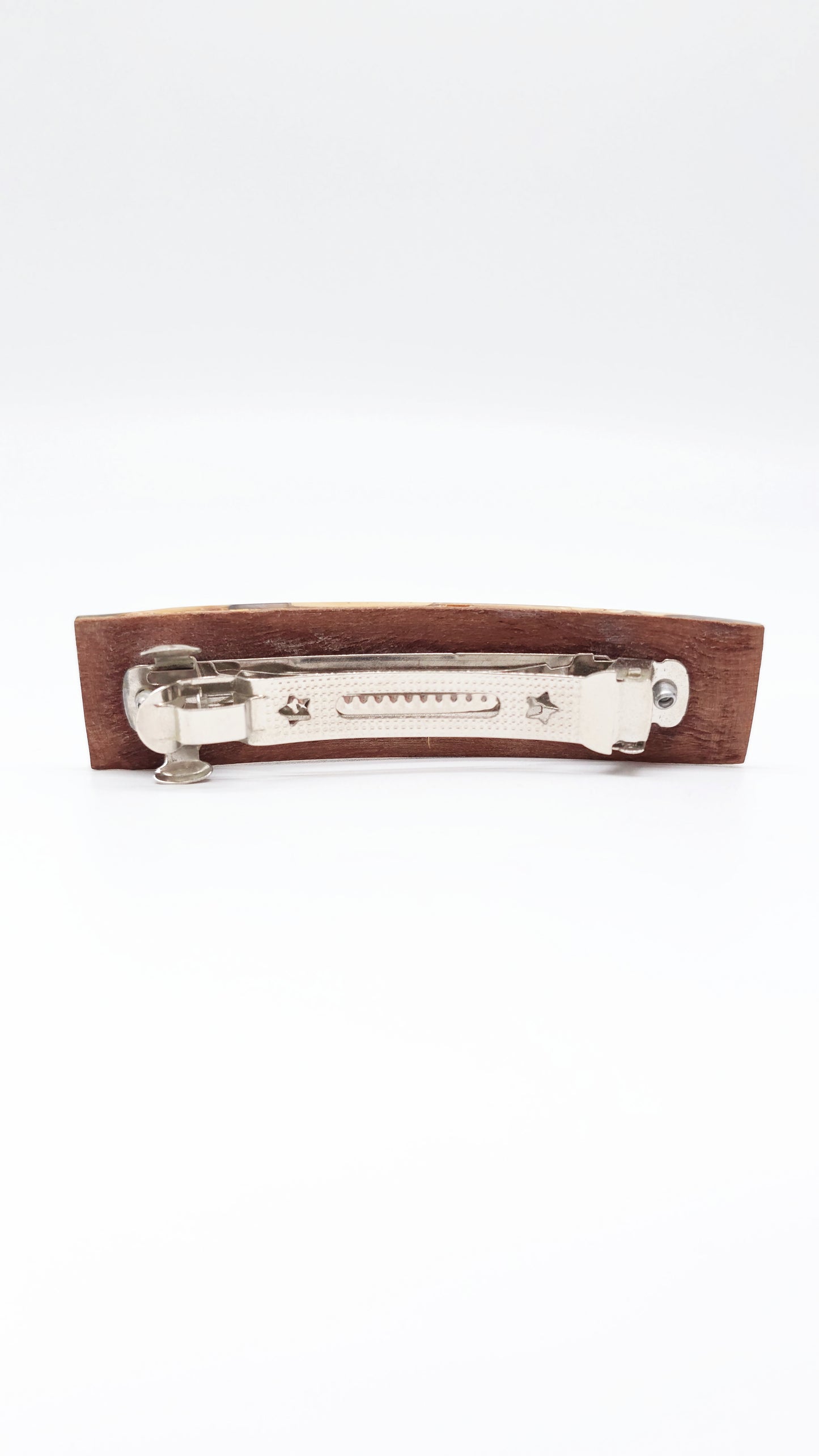 Hair clip with genuine amber – mosaic design unique