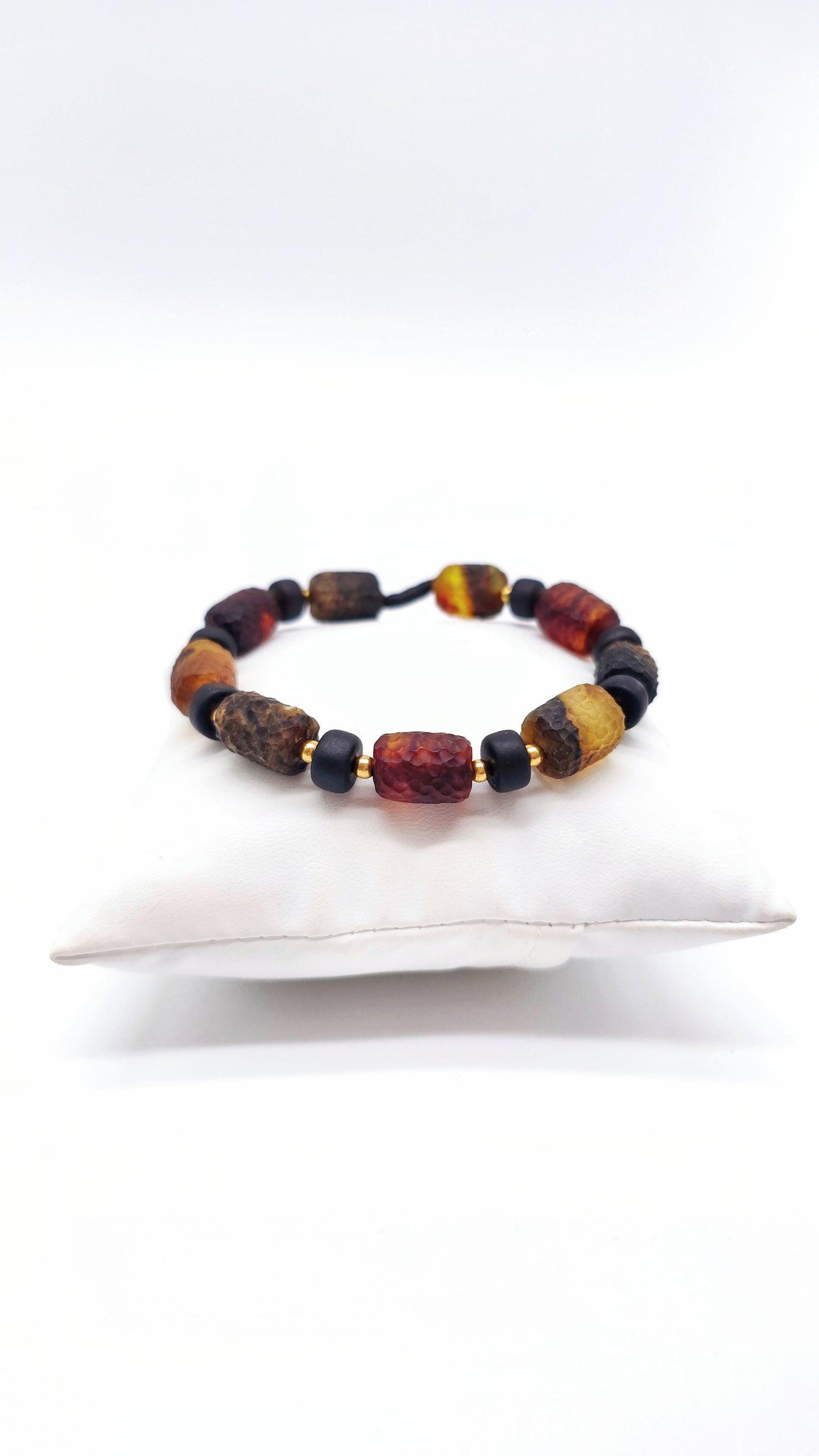 Bernsteinarmband mit subfossilem Holz – Unikat & Natur pur