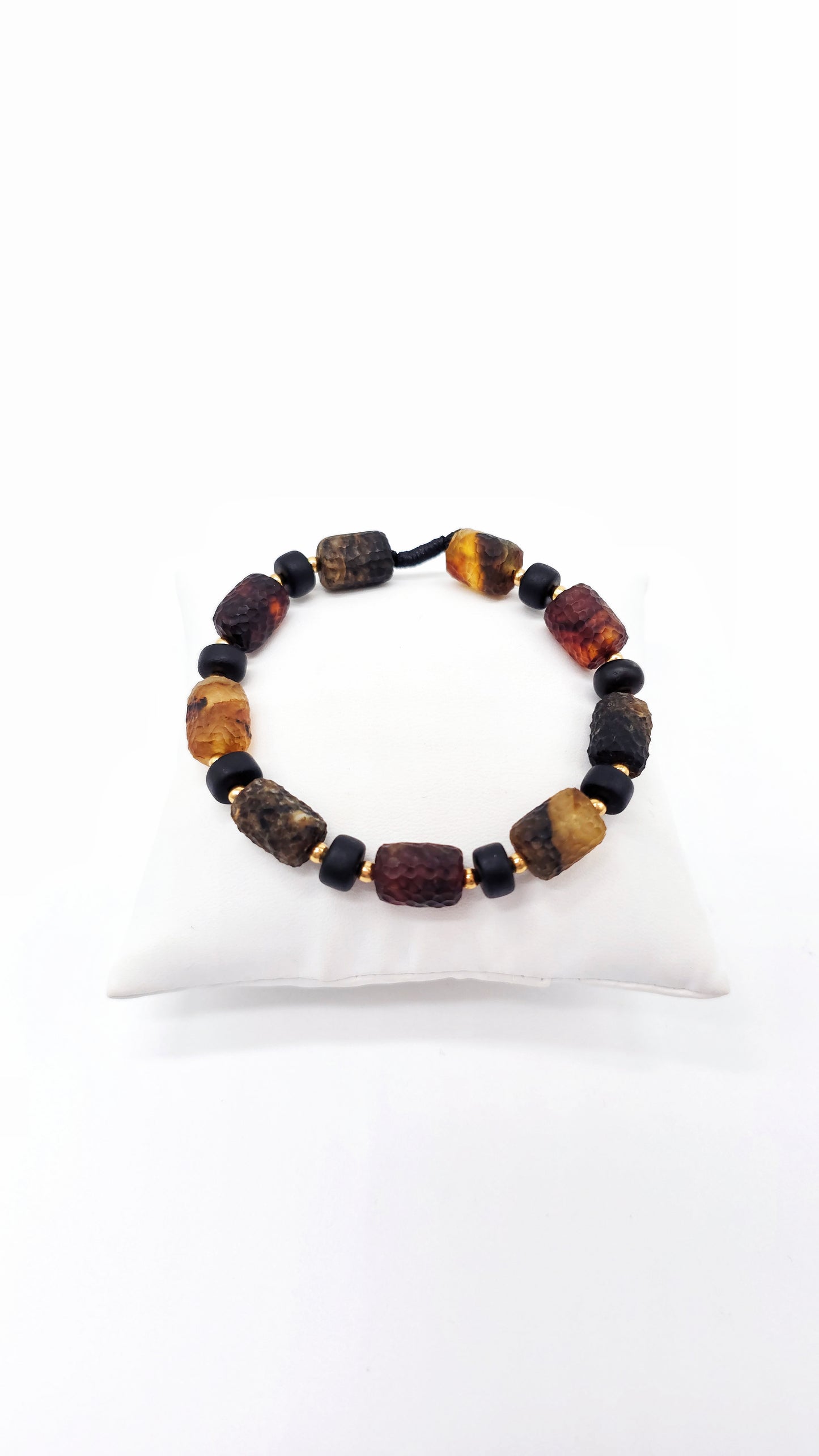 Bernsteinarmband mit subfossilem Holz – Unikat & Natur pur