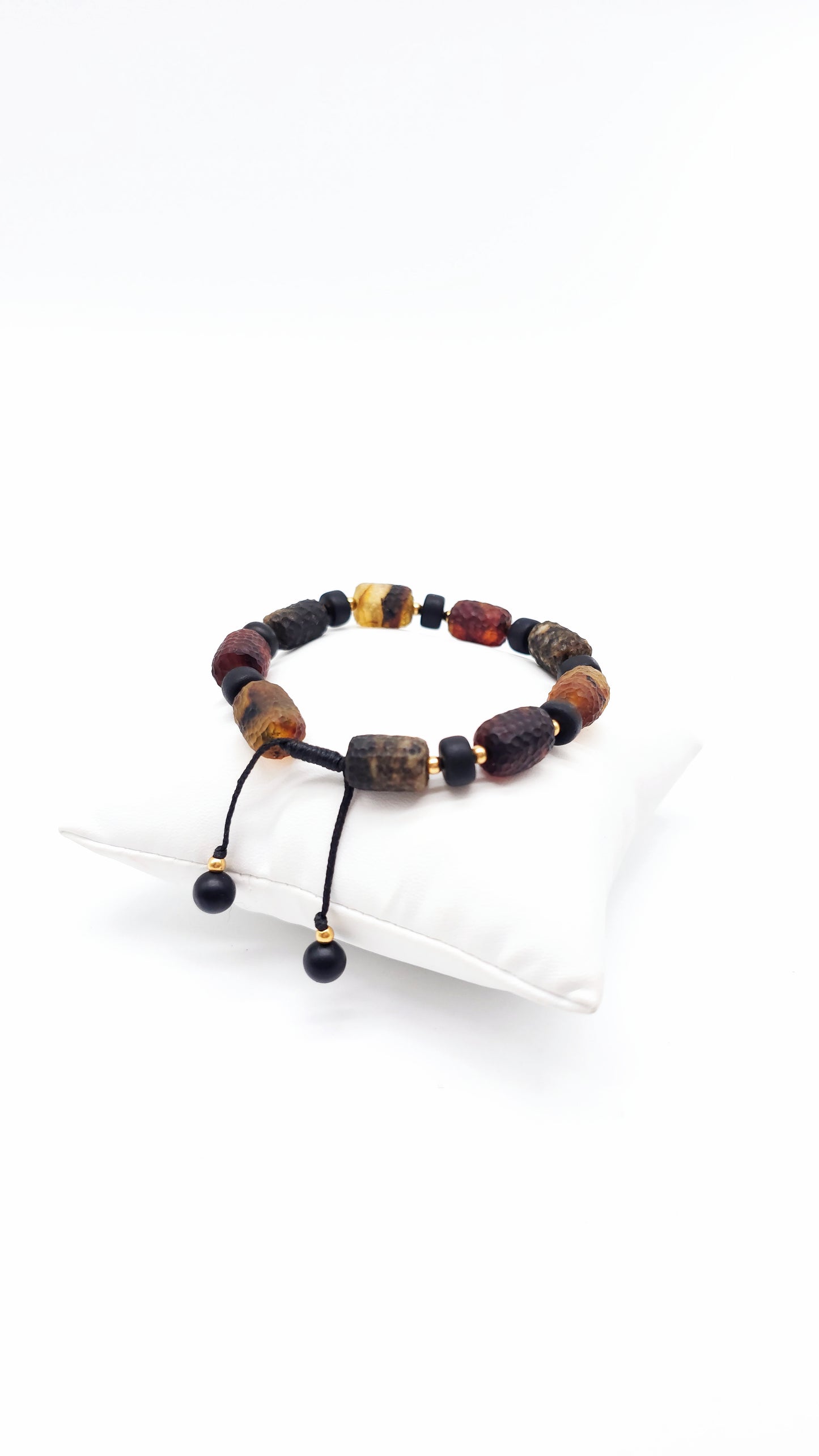 Bernsteinarmband mit subfossilem Holz – Unikat & Natur pur