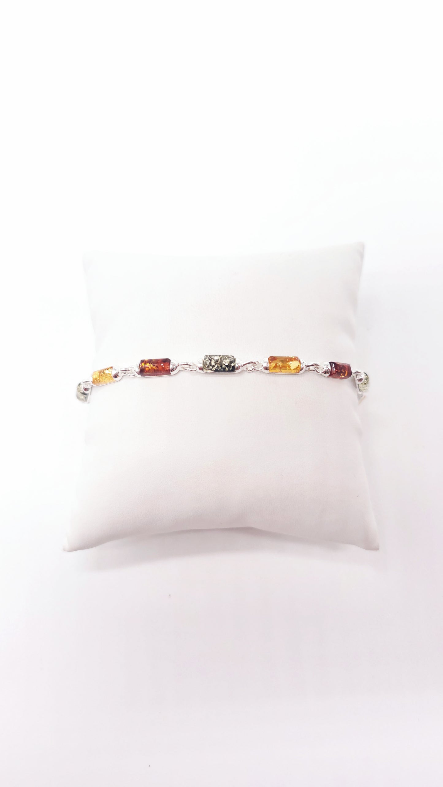 Genuine amber bracelet silver 925 for women