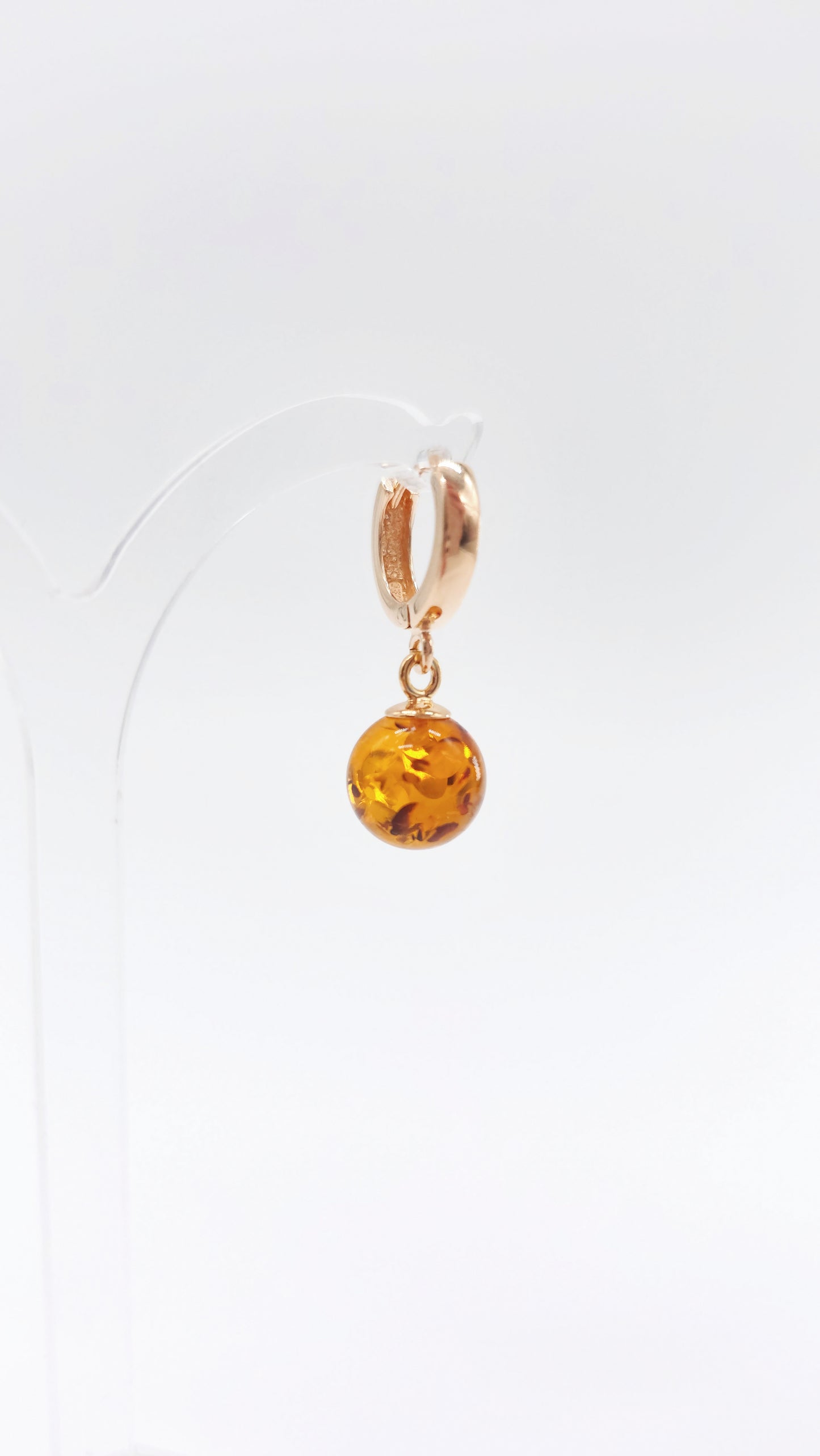 Filigrane Kugelohrringe mit Naturbernstein – Damen Schmuck