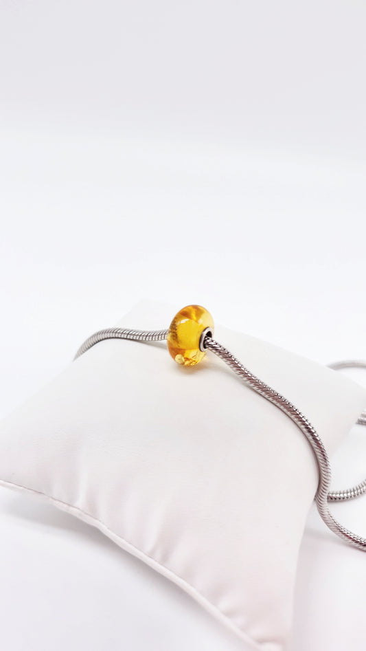 Charm Anhänger Bernstein – beidseitig & edel