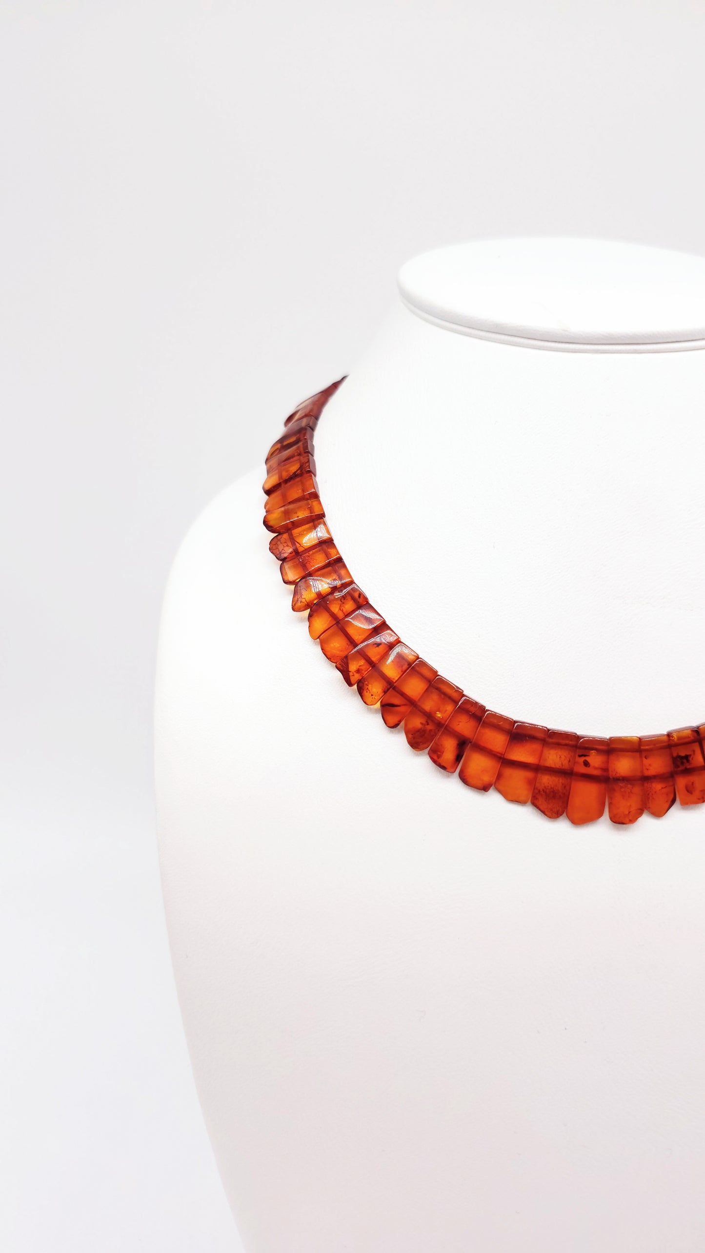 Handmade amber necklace 49 cm
