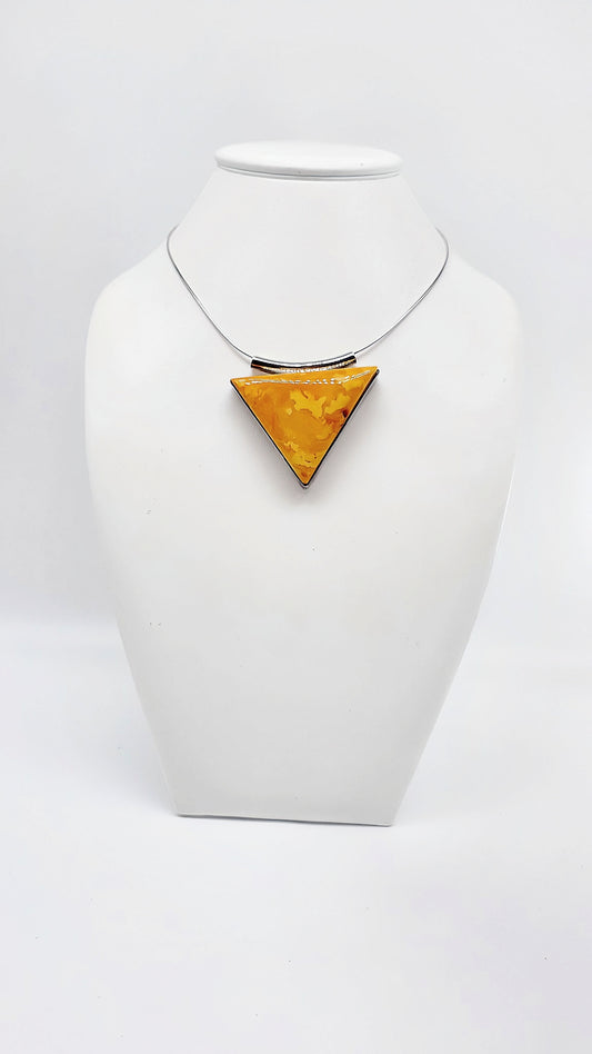 Unique triangular amber