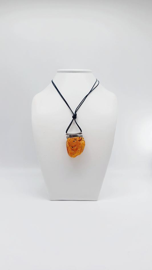 Natural amber pendant