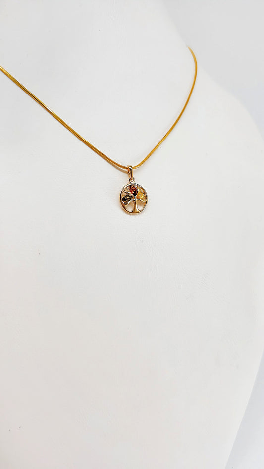 Small Tree of Life pendant made of amber