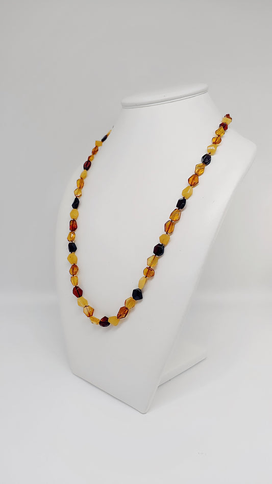 Colored natural amber necklace Perfect gift