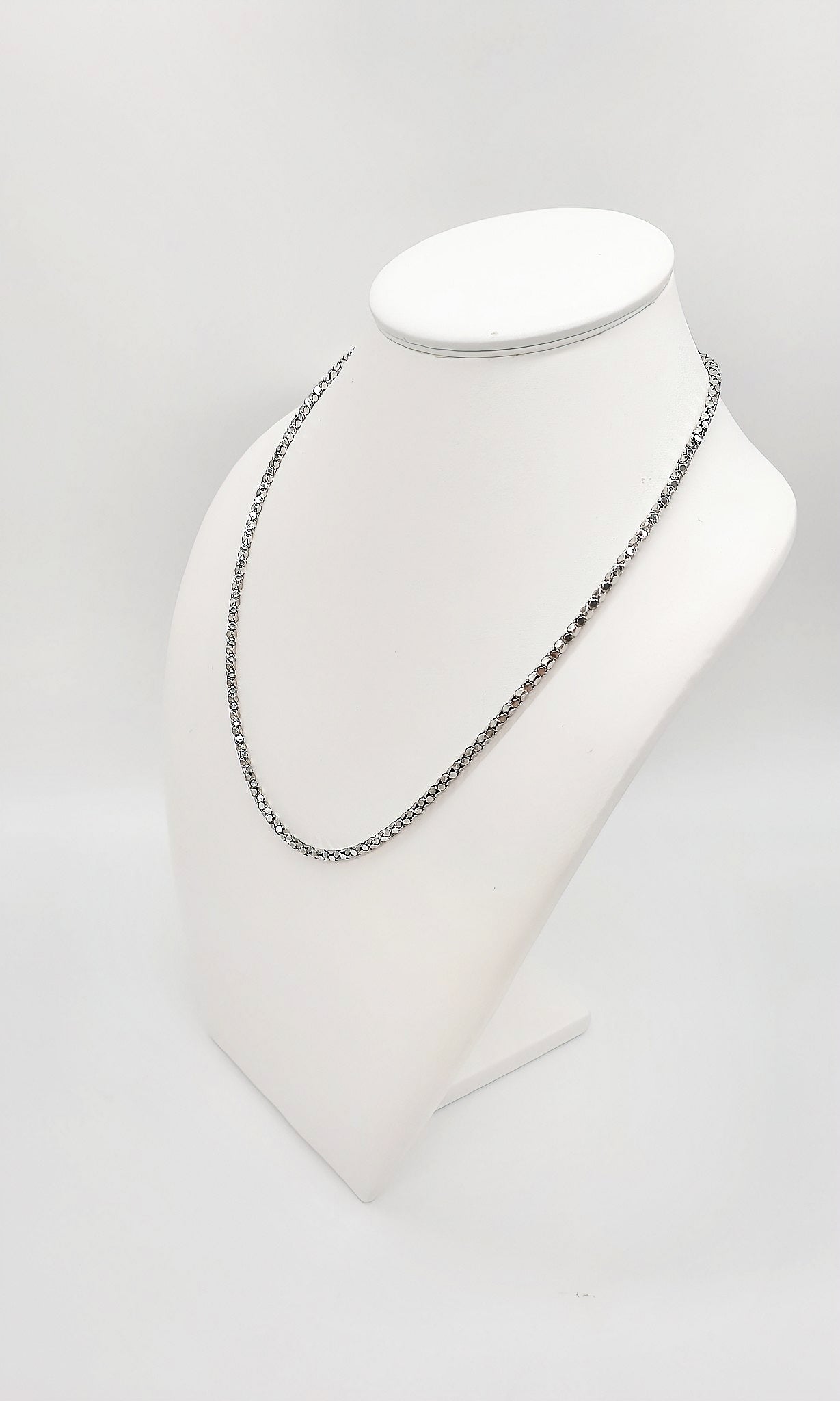 Elegante rhodinierte Kette aus 925er Sterlingsilber
