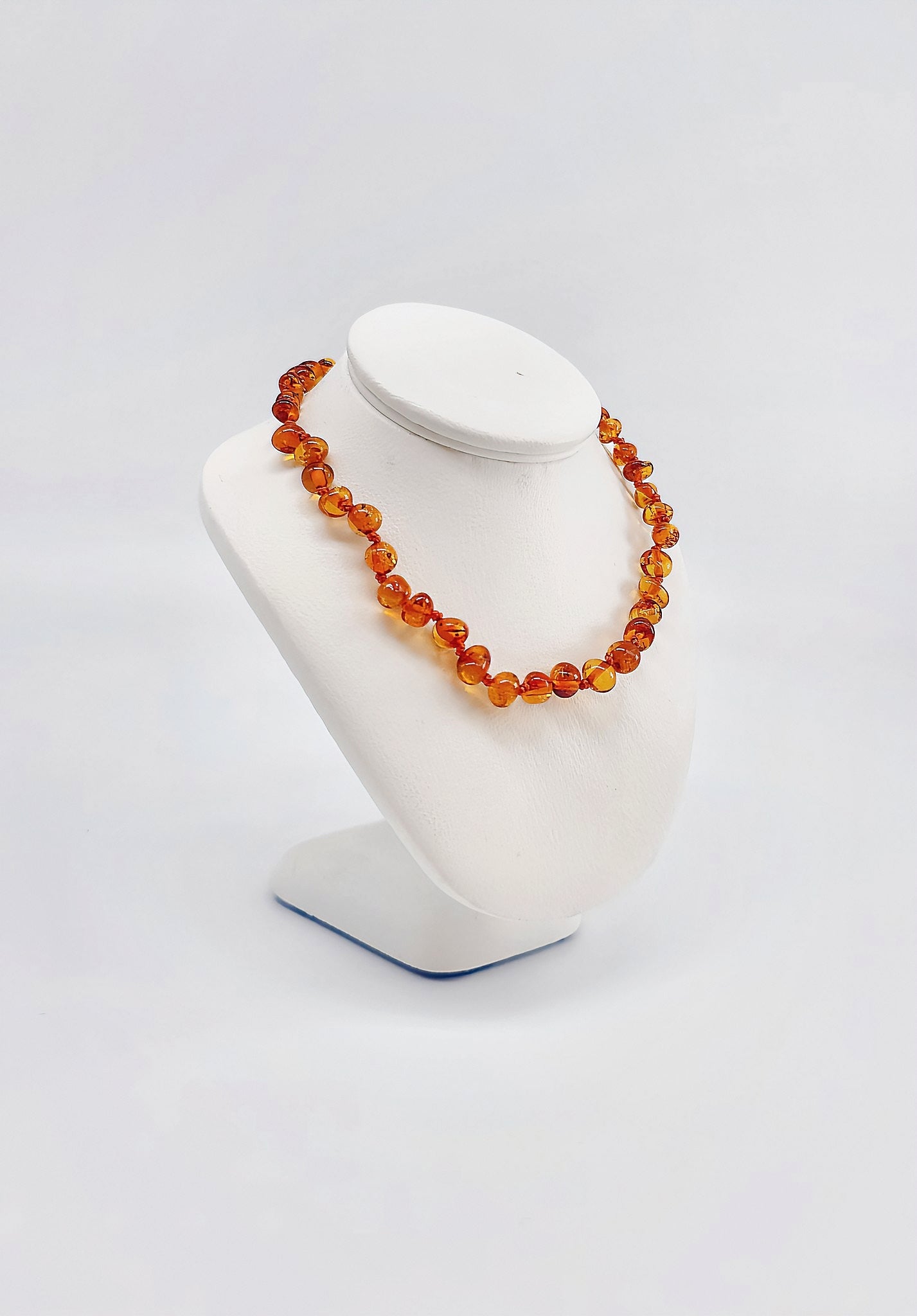 Bernstein Babykette - Sicher, Handgefertigt, 30 cm